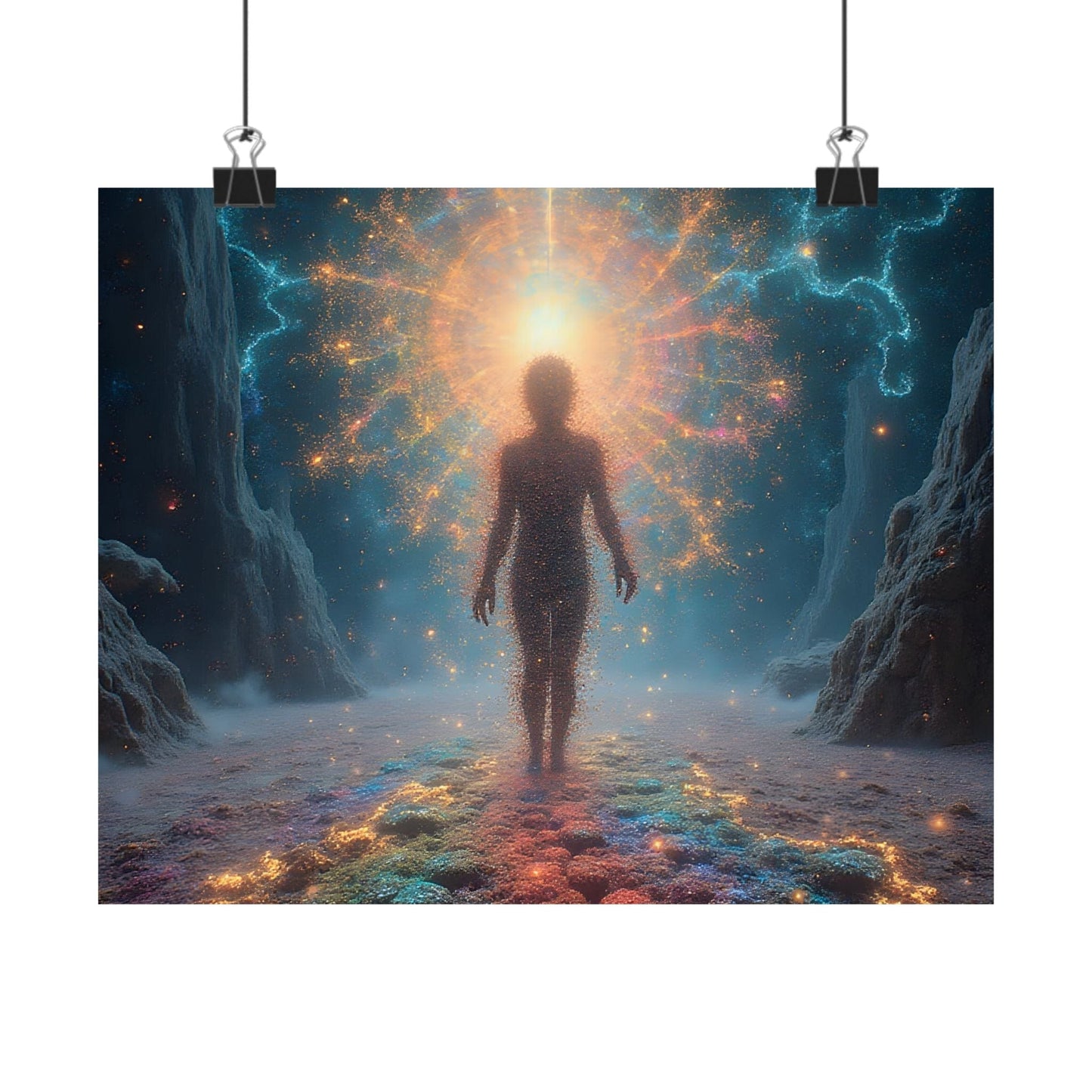 Printify Poster Mystical Art Posters, Inspirational Wall Decor, Serenity Art Print, Cosmic Vibes Artwork, Unique Gift for Home