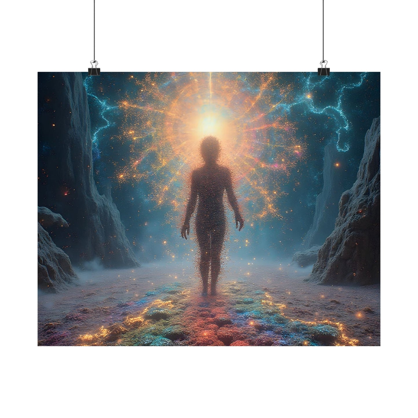 Printify Poster Mystical Art Posters, Inspirational Wall Decor, Serenity Art Print, Cosmic Vibes Artwork, Unique Gift for Home