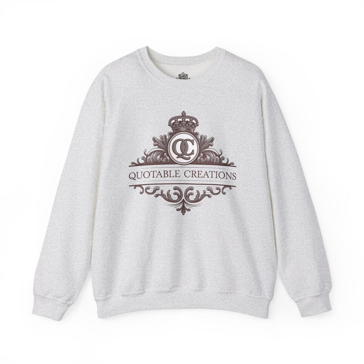 Printify Sweatshirt Ash / S Crowned Comfort Crewneck Sweatshirt - Quotable Creations Design