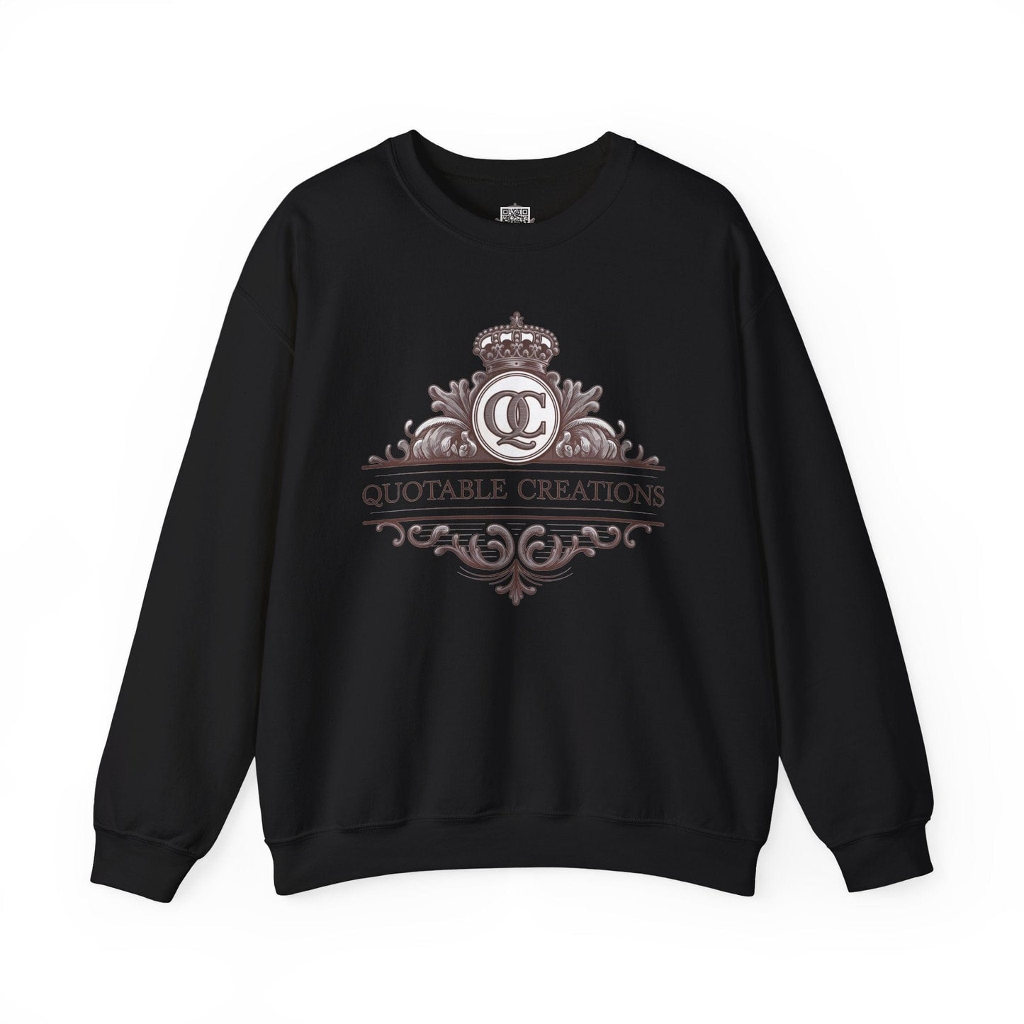 Printify Sweatshirt Black / S Crowned Comfort Crewneck Sweatshirt - Quotable Creations Design