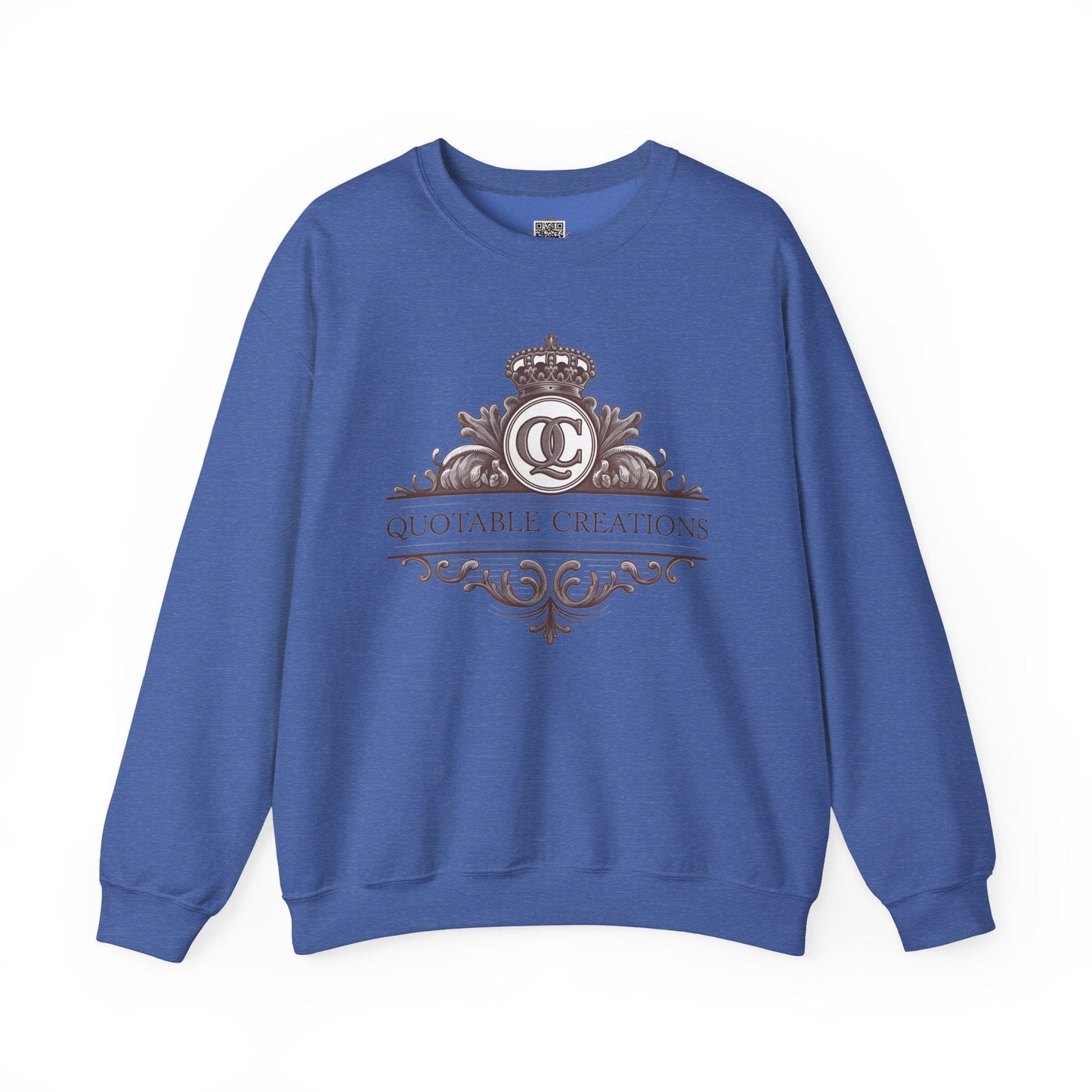 Printify Sweatshirt Heather Sport Royal / S Crowned Comfort Crewneck Sweatshirt - Quotable Creations Design