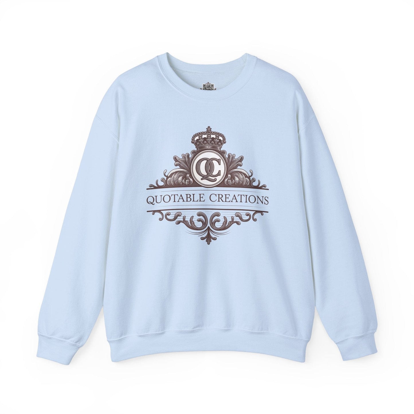 Printify Sweatshirt Light Blue / S Crowned Comfort Crewneck Sweatshirt - Quotable Creations Design