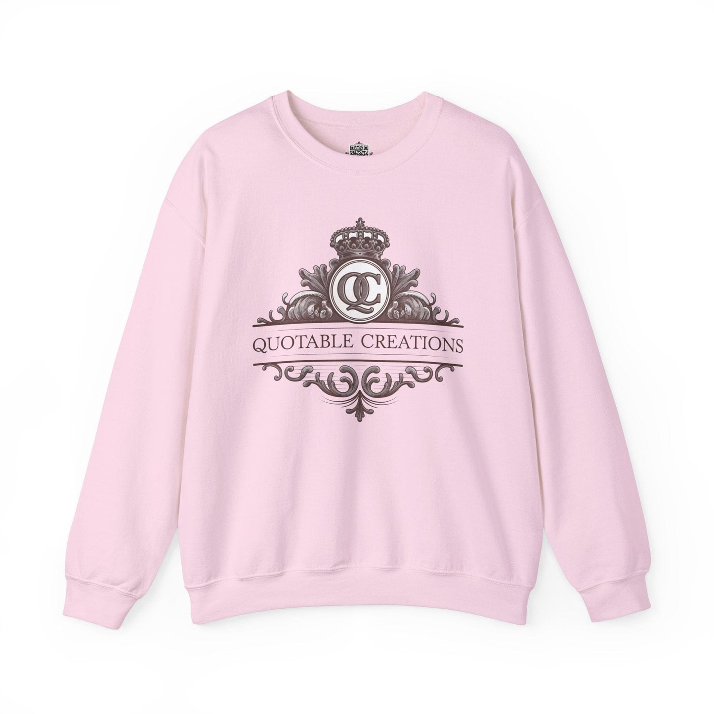 Printify Sweatshirt Light Pink / S Crowned Comfort Crewneck Sweatshirt - Quotable Creations Design