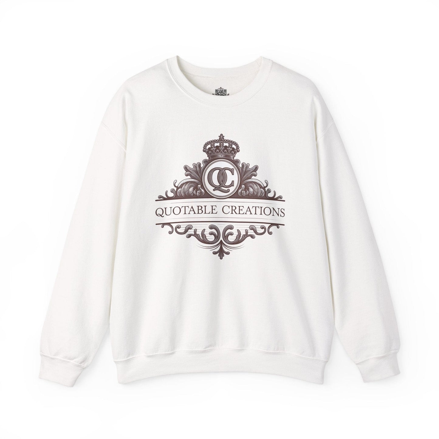 Printify Sweatshirt White / S Crowned Comfort Crewneck Sweatshirt - Quotable Creations Design