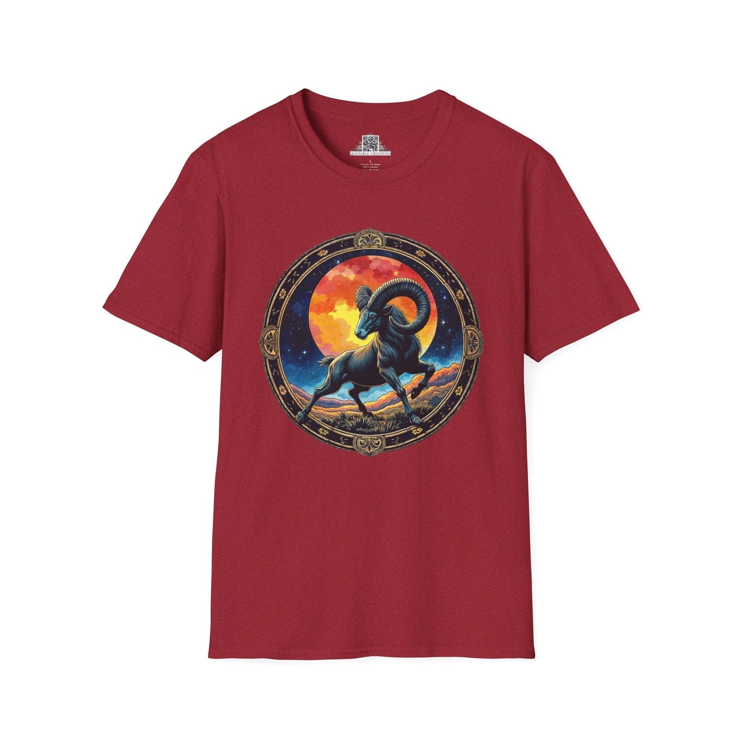 Printify T-Shirt S / Antique Cherry Red Aries Zodiac Astrology - T-Shirt