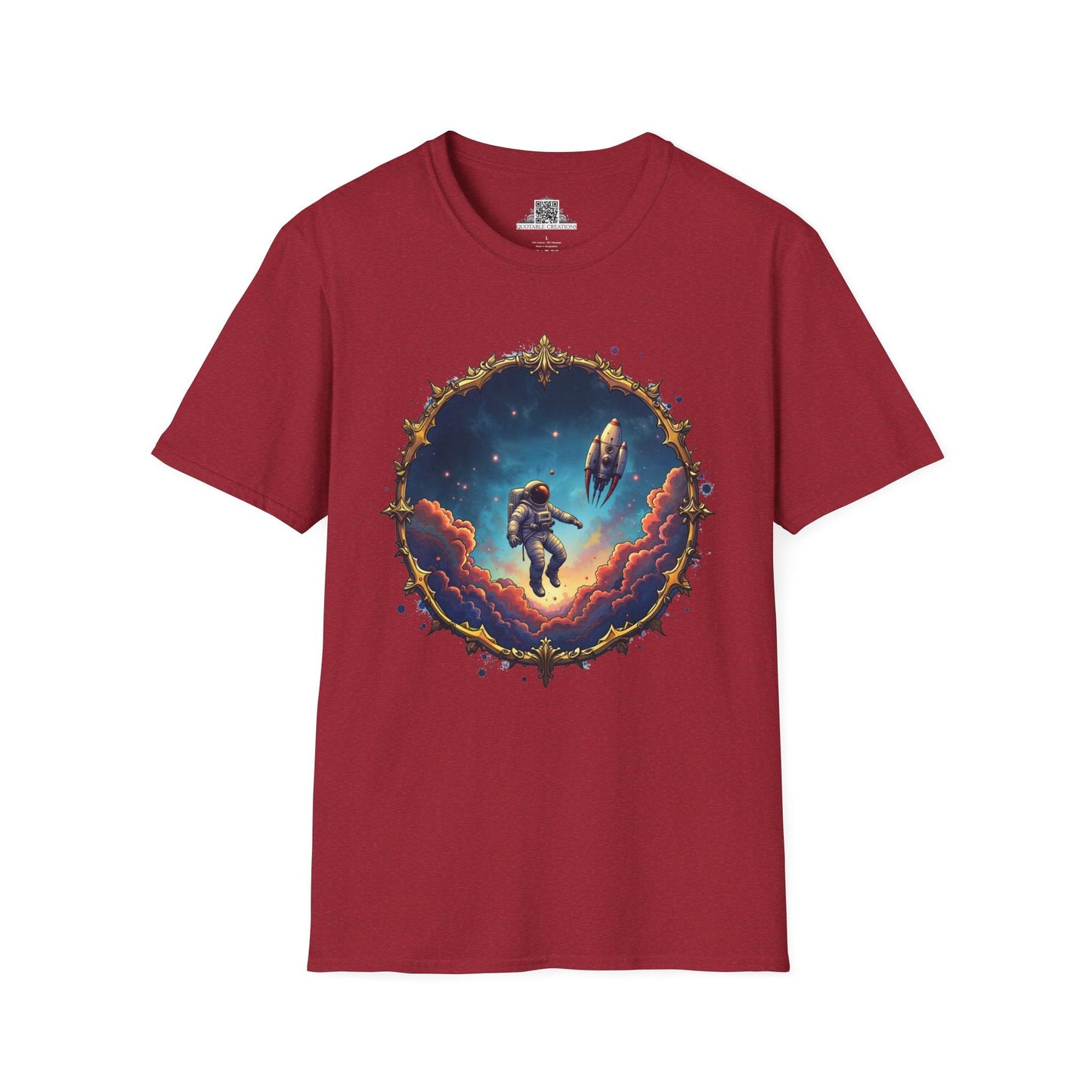 Printify T-Shirt S / Antique Cherry Red New Horizons UFO & Cosmic - T-Shirt