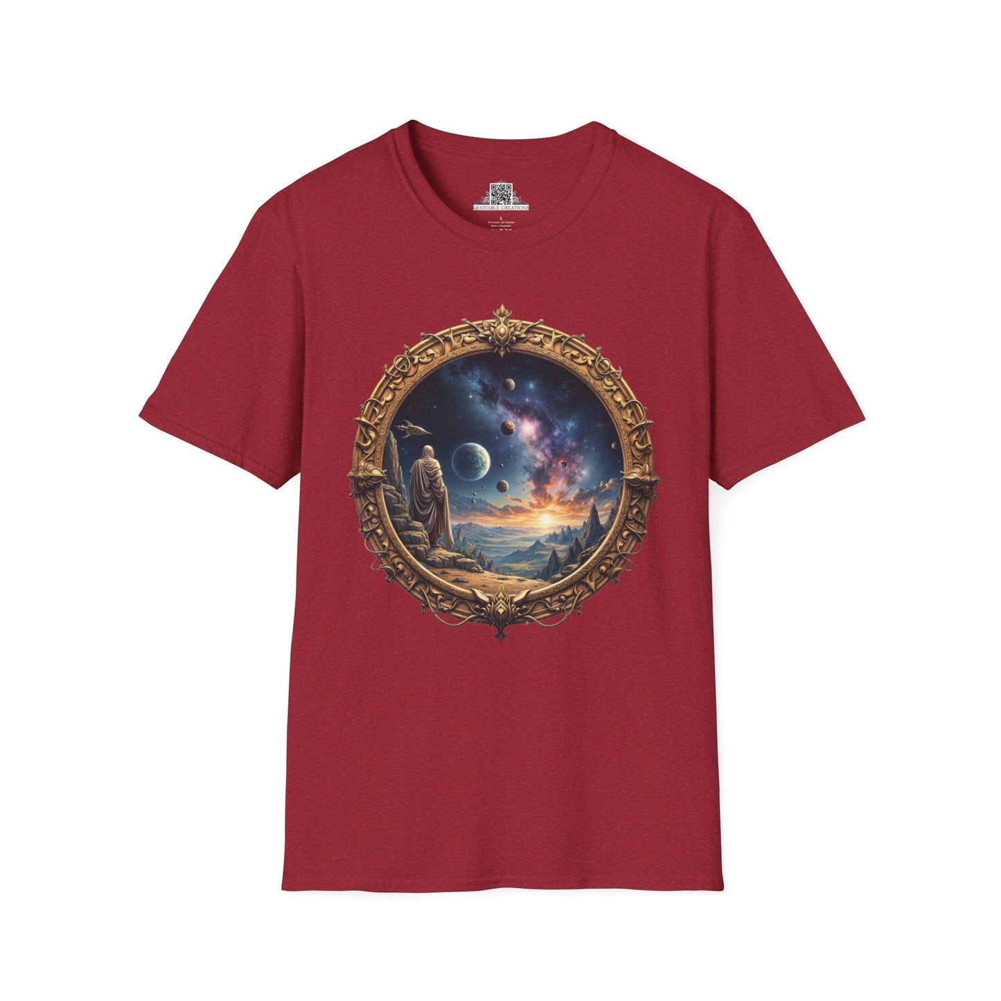 Printify T-Shirt S / Antique Cherry Red They Exist UFO & Cosmic - T-Shirt