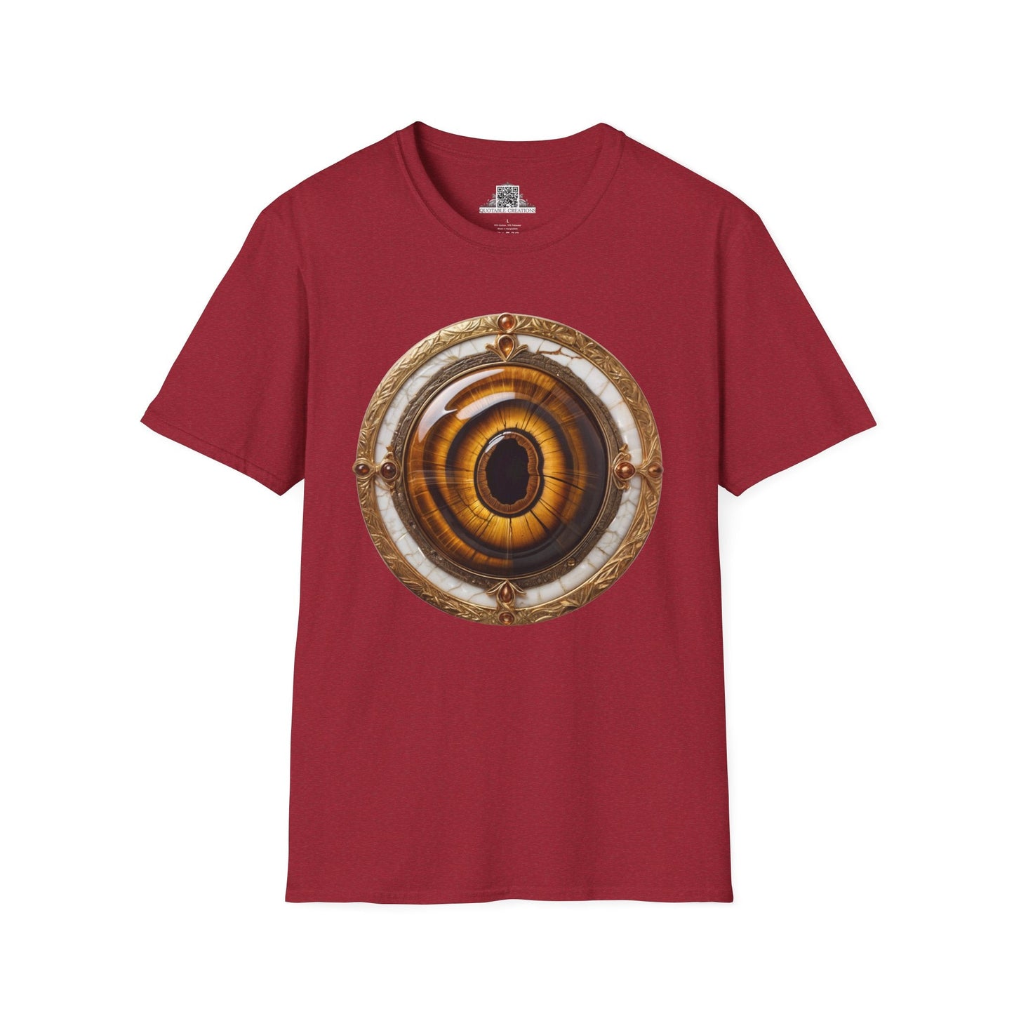 Printify T-Shirt S / Antique Cherry Red Tiger's Eye Crystals Gemstones - T-Shirt