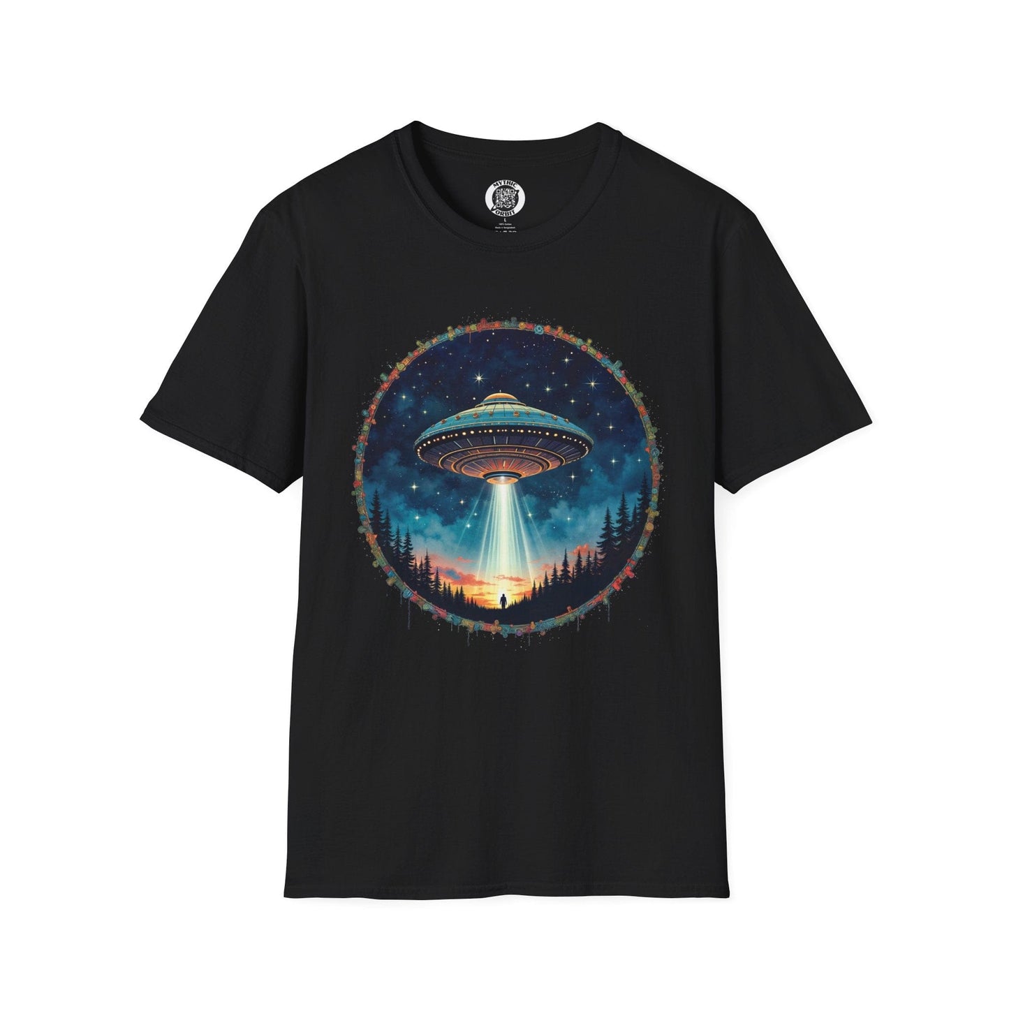 Printify T-Shirt S / Black Aliens Are Here - UFO & Cosmic T-Shirt