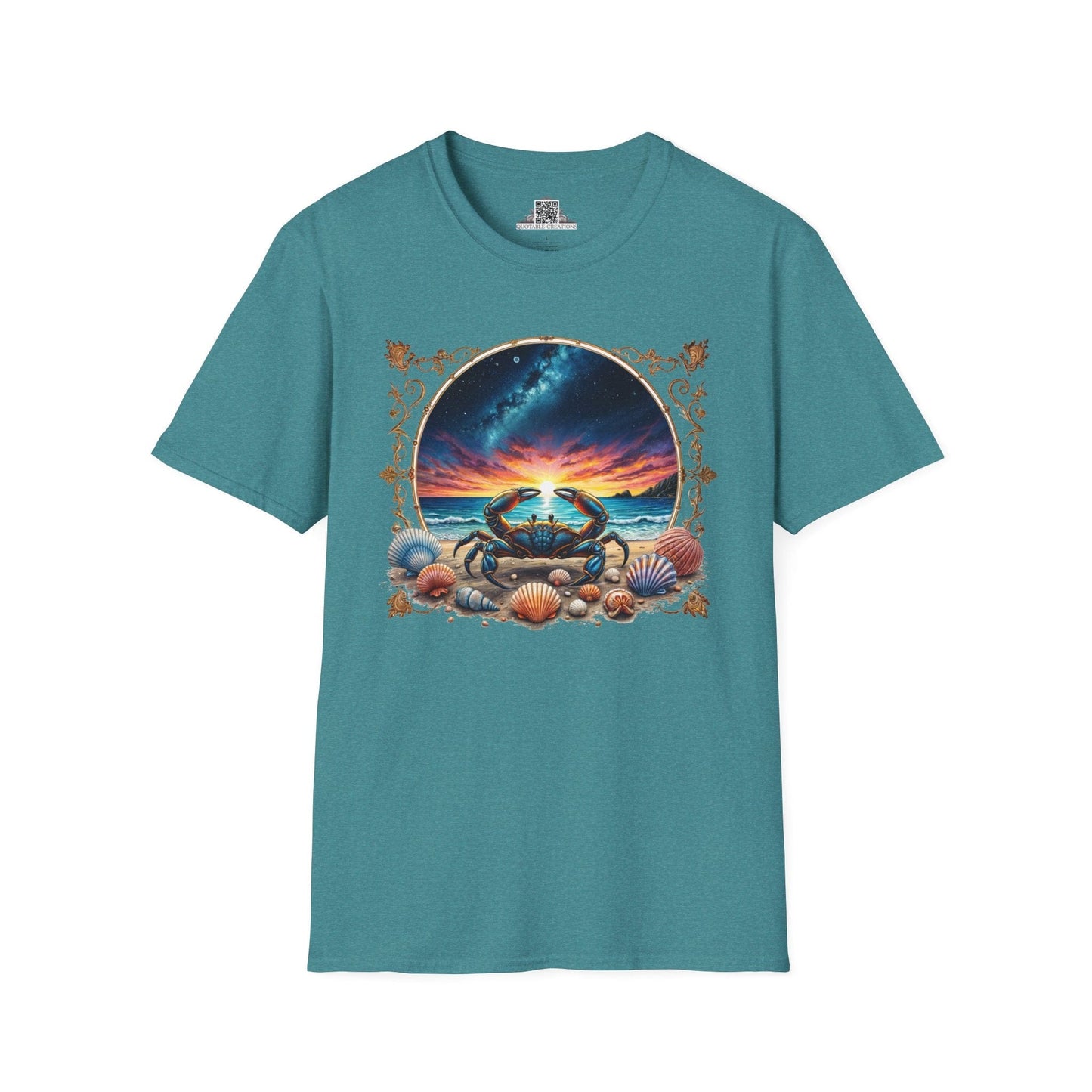 Printify T-Shirt S / Heather Galapagos Blue Cancer Zodiac & Astrology - T-Shirt