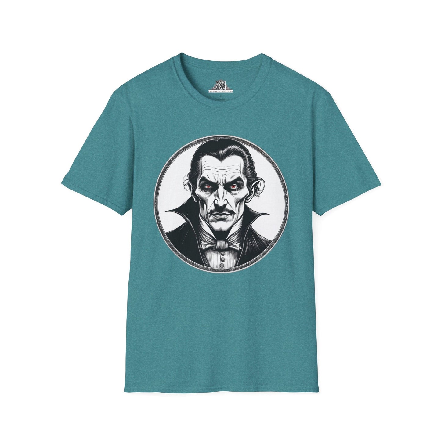 Printify T-Shirt S / Heather Galapagos Blue Dracula Mysteries & Monsters - T-Shirt