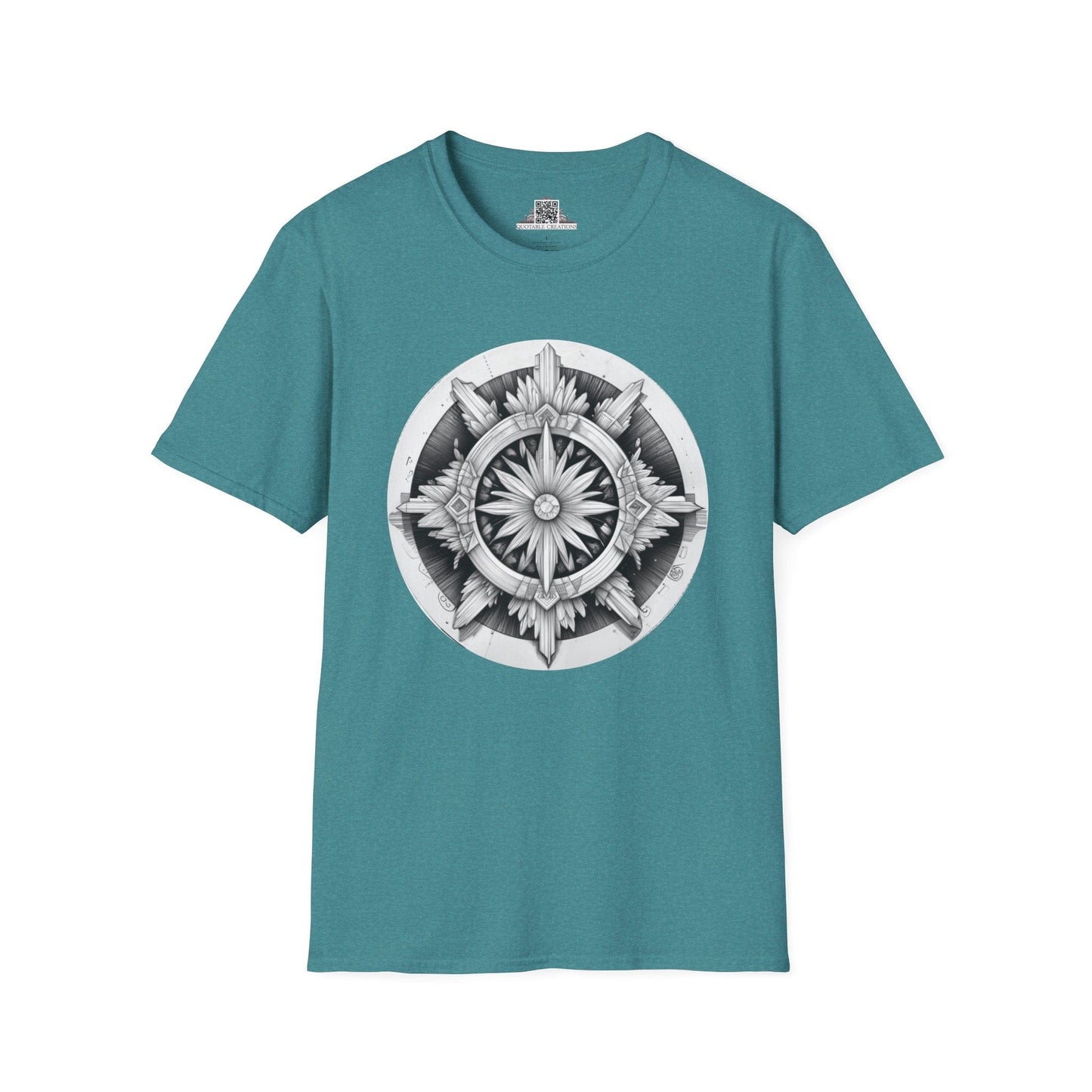 Printify T-Shirt S / Heather Galapagos Blue Selenite - Crystals & Gemstones T-Shirt