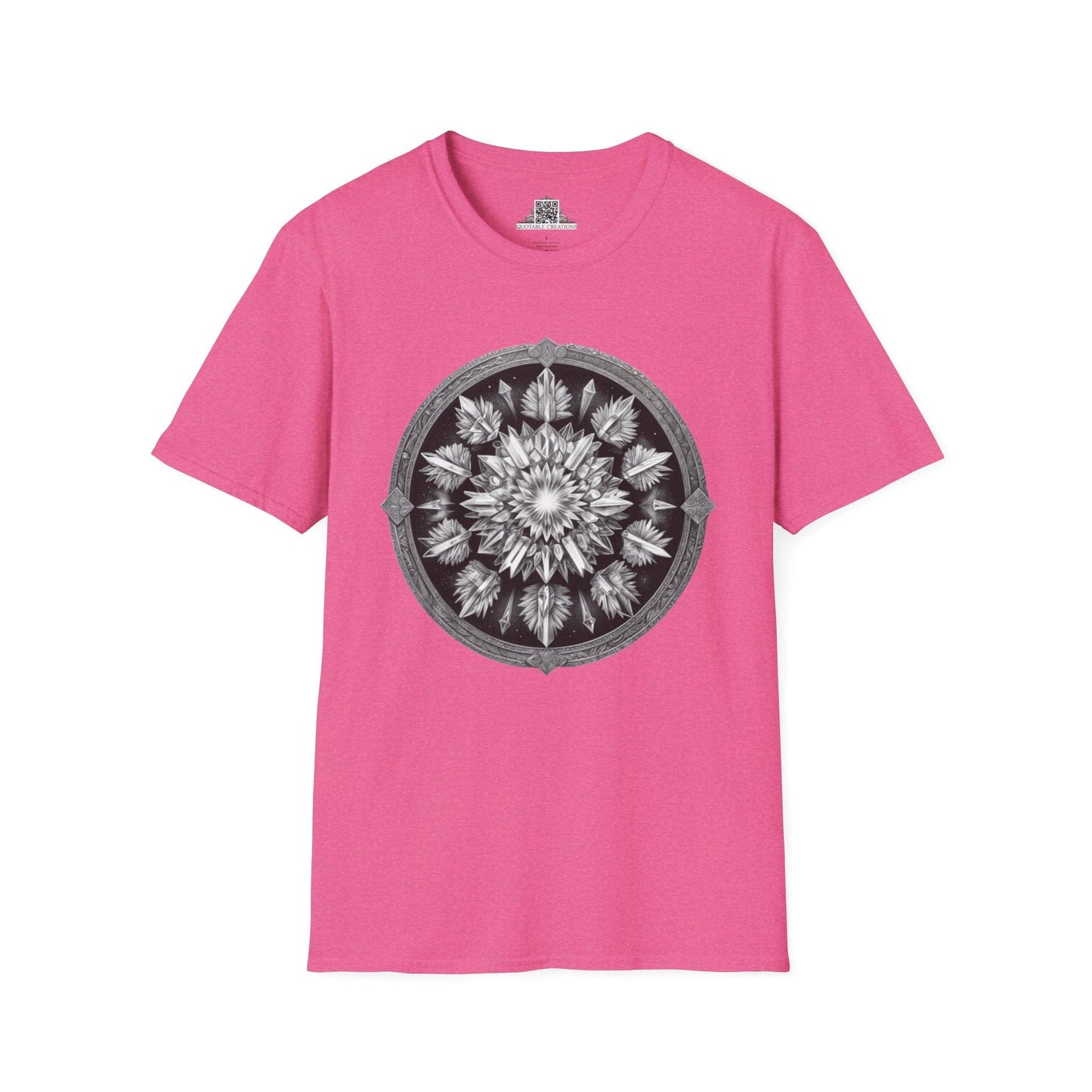 Printify T-Shirt S / Heather Heliconia Clear Quartz - Crystals & Gemstones T-Shirt