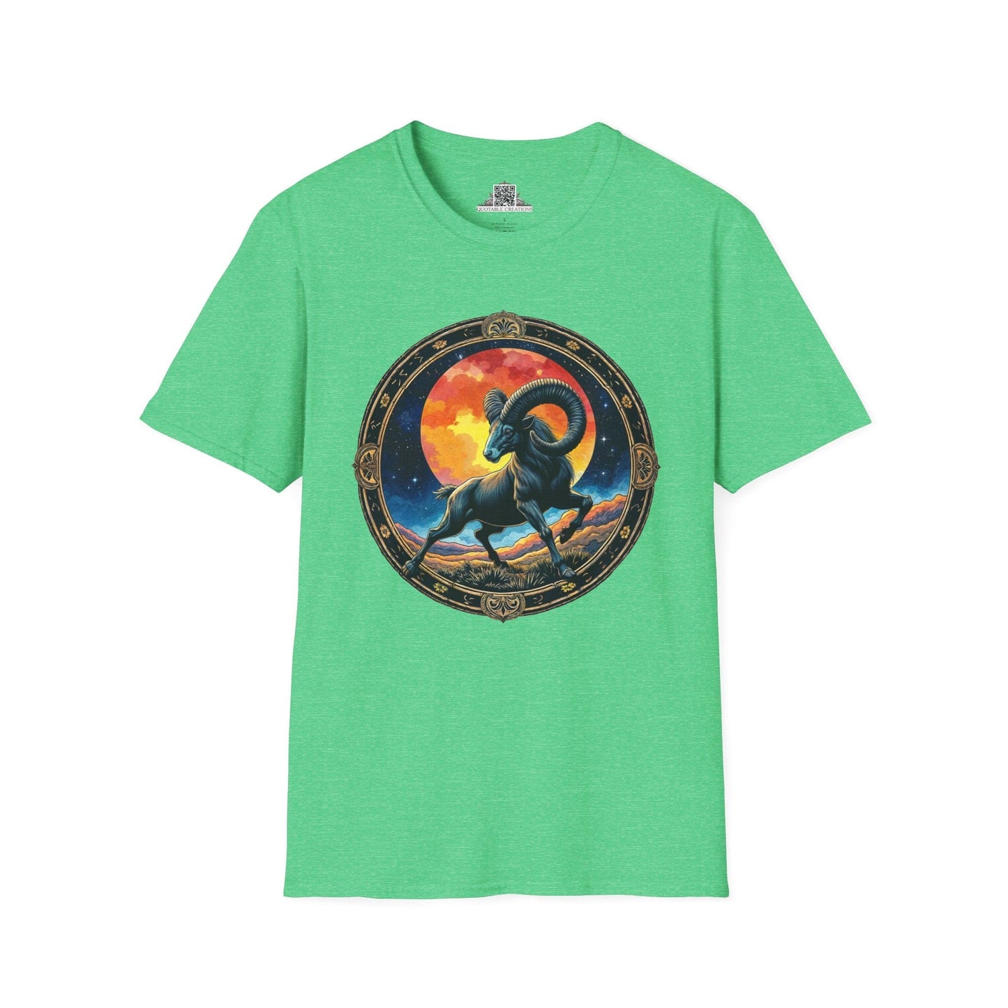 Printify T-Shirt S / Heather Irish Green Aries Zodiac Astrology - T-Shirt