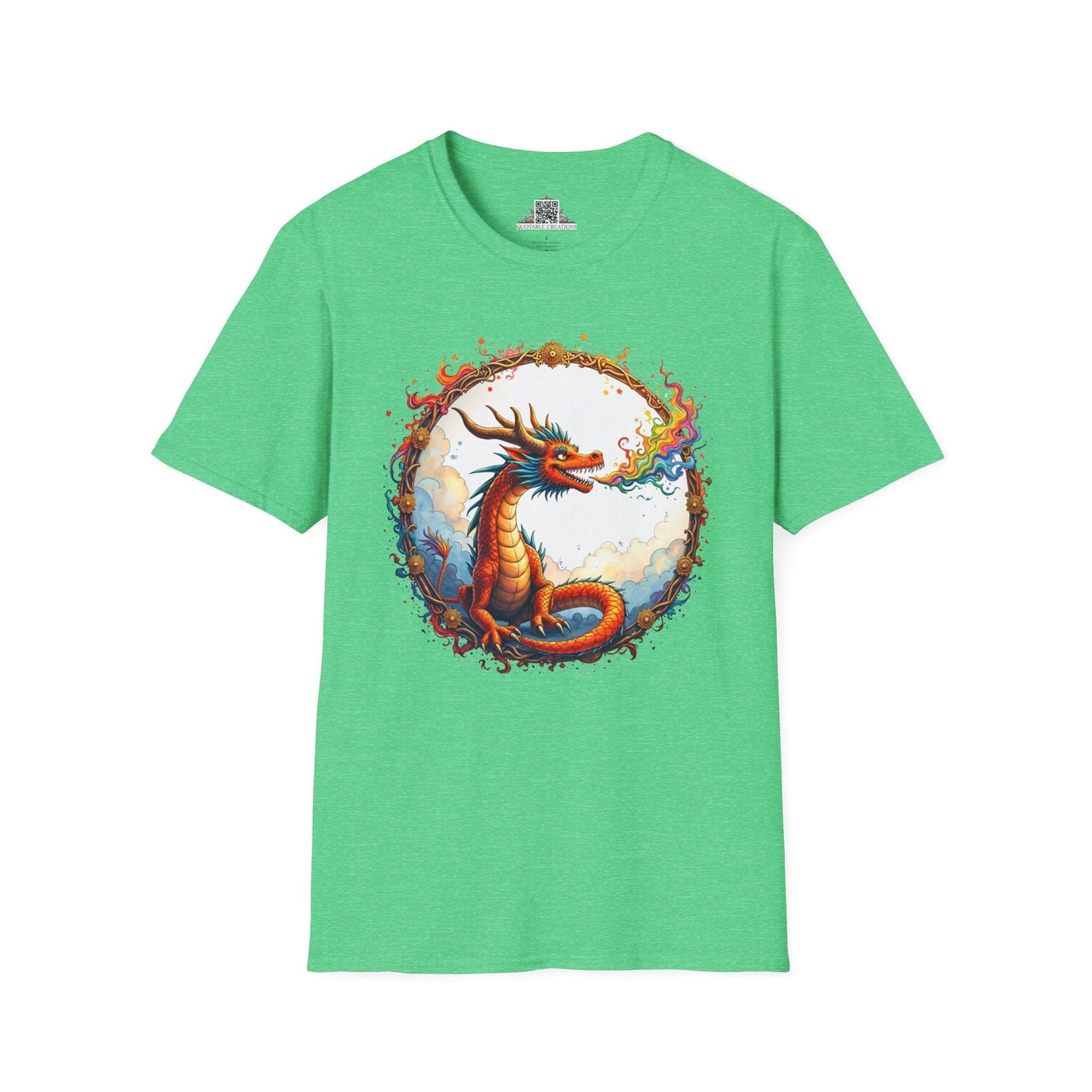 Printify T-Shirt S / Heather Irish Green Prismfire - Dragons & Magic T-Shirt