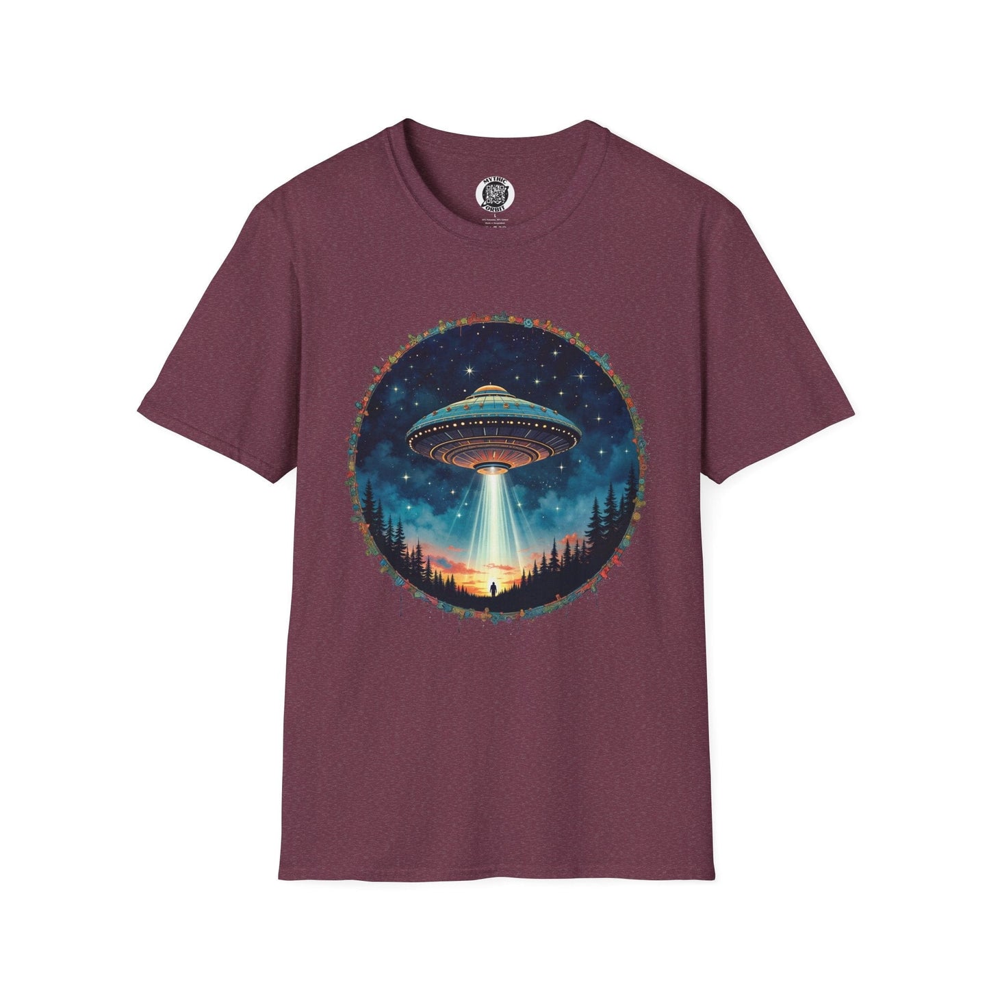 Printify T-Shirt S / Heather Maroon Aliens Are Here - UFO & Cosmic T-Shirt