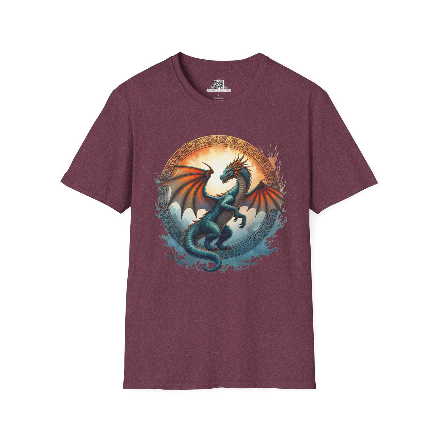 Printify T-Shirt S / Heather Maroon Skyfire - Dragons & Magic T-Shirt