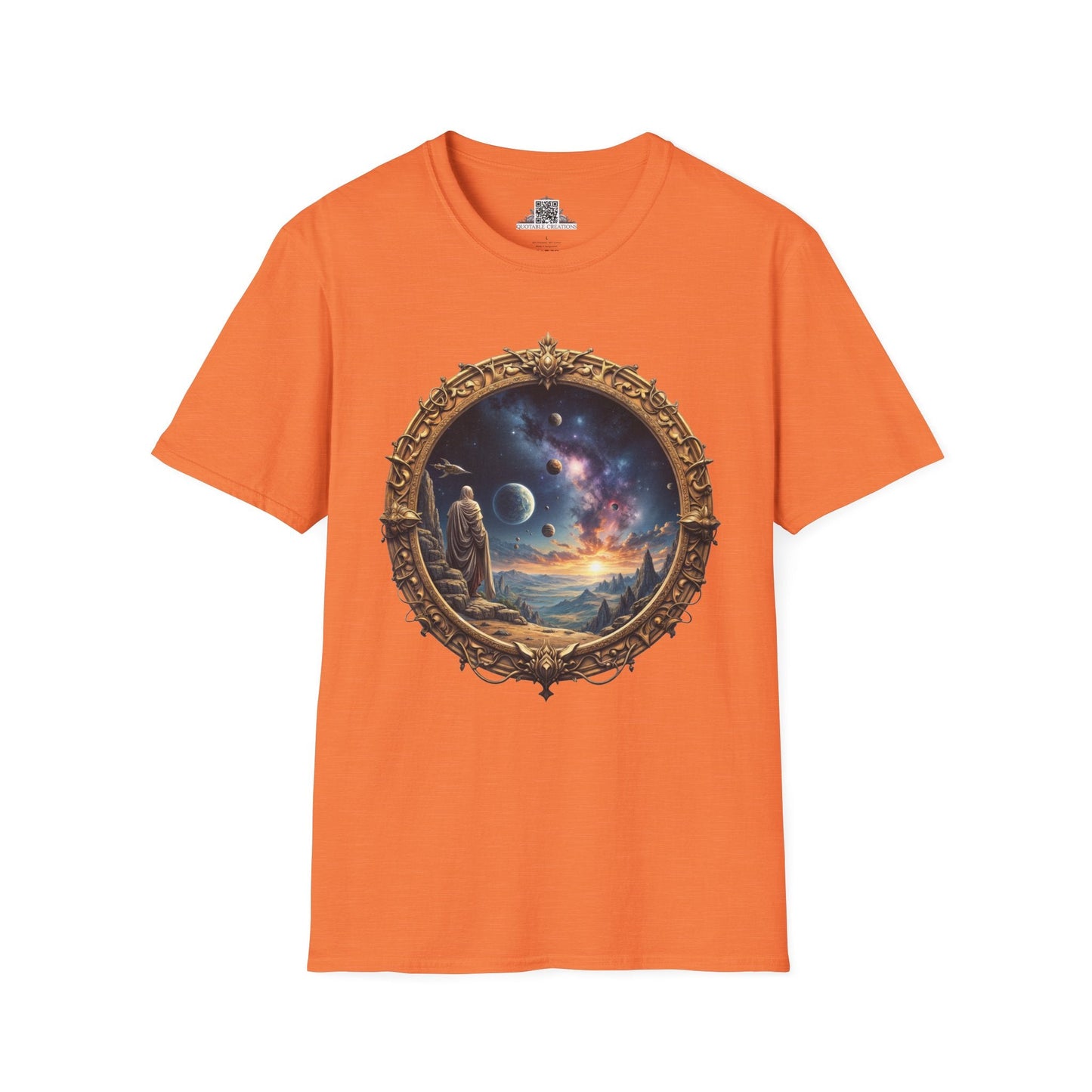 Printify T-Shirt S / Heather Orange They Exist UFO & Cosmic - T-Shirt