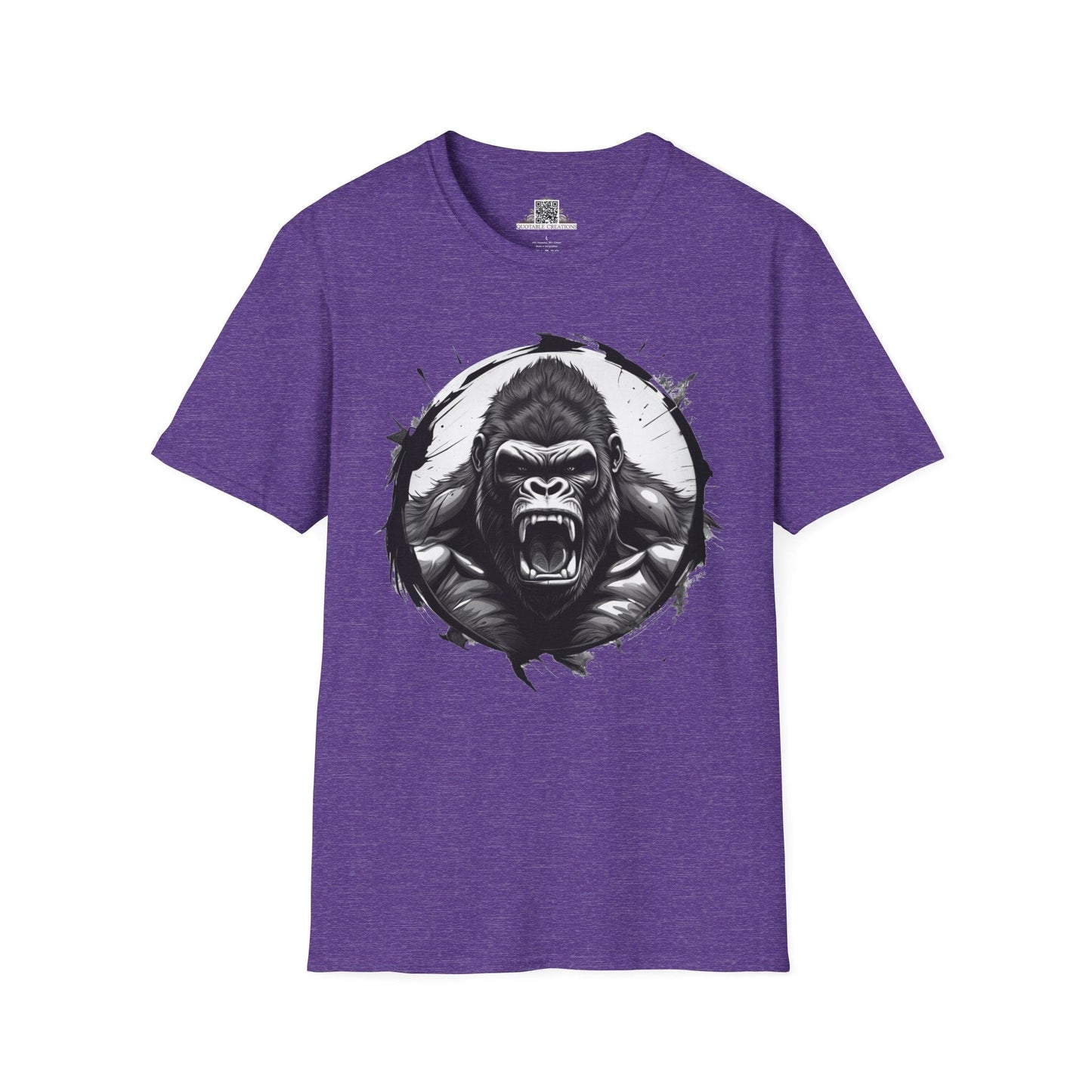Printify T-Shirt S / Heather Purple Gorilla Wild Motivation - T-Shirt