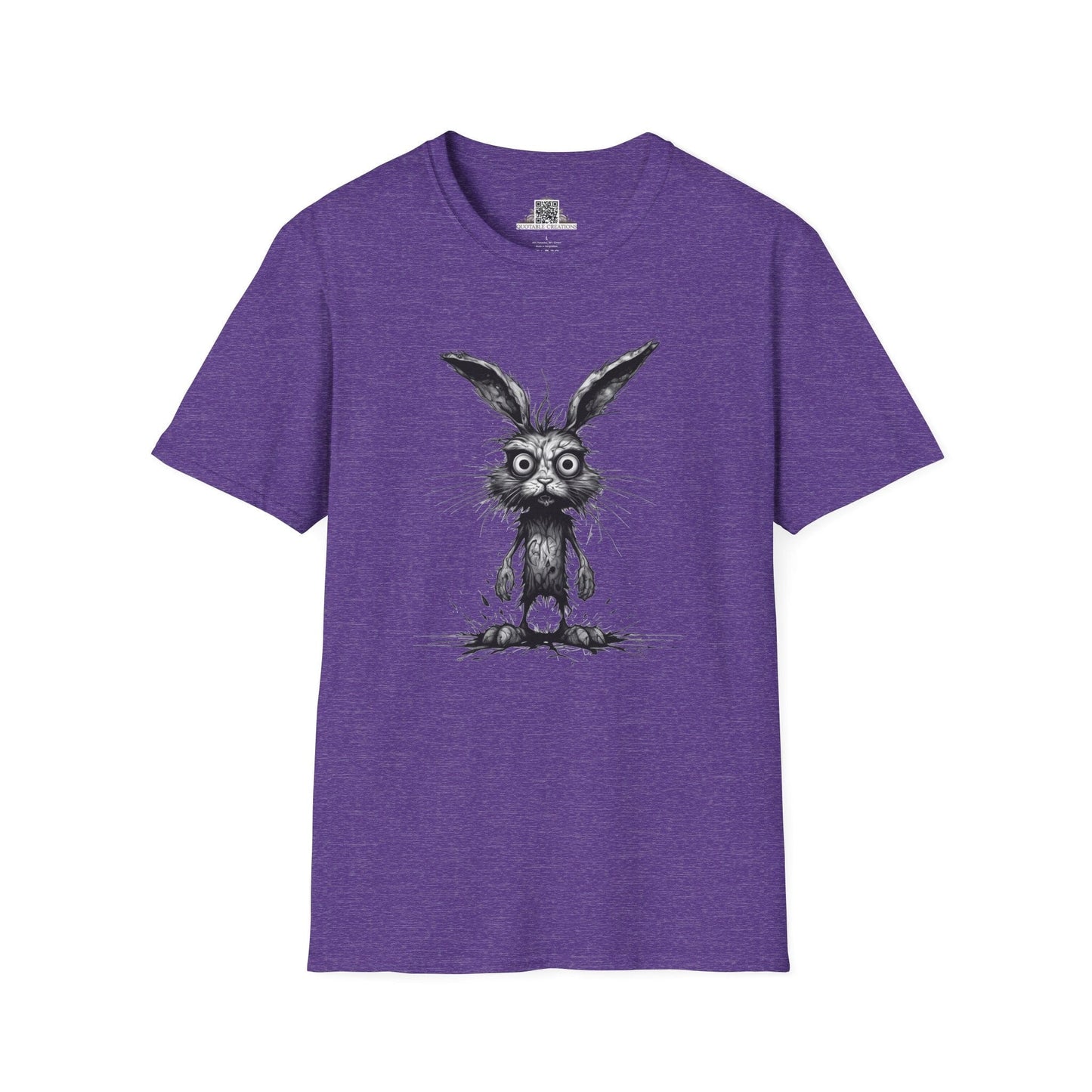 Printify T-Shirt S / Heather Purple T-Shirt - I'm Fine Rabbit - Everything's Fine