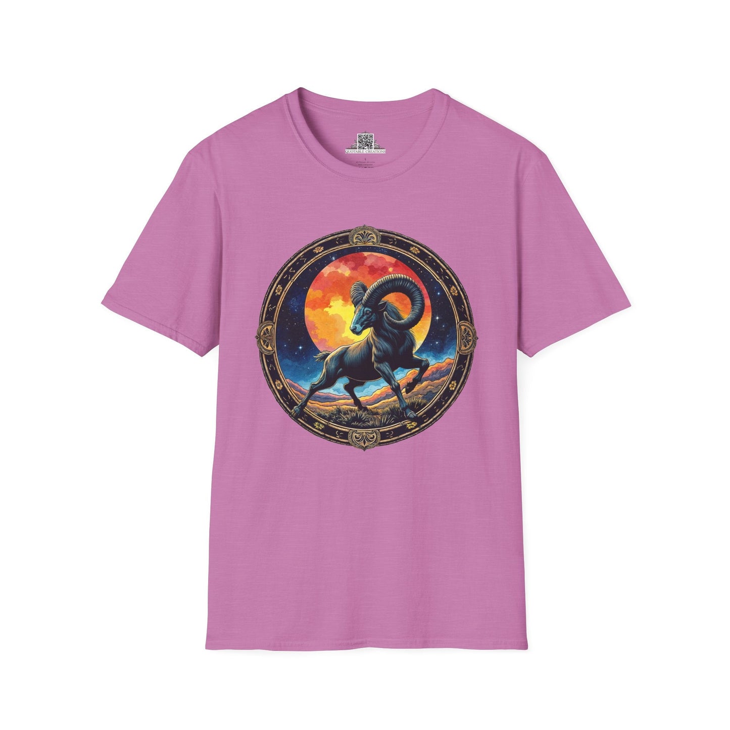 Printify T-Shirt S / Heather Radiant Orchid Aries Zodiac Astrology - T-Shirt