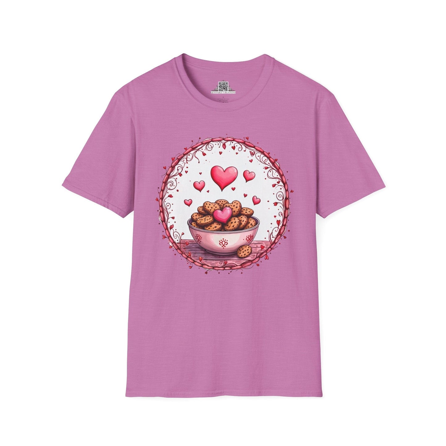 Printify T-Shirt S / Heather Radiant Orchid Recipe for Love Cookies - Love & Fun T-Shirt