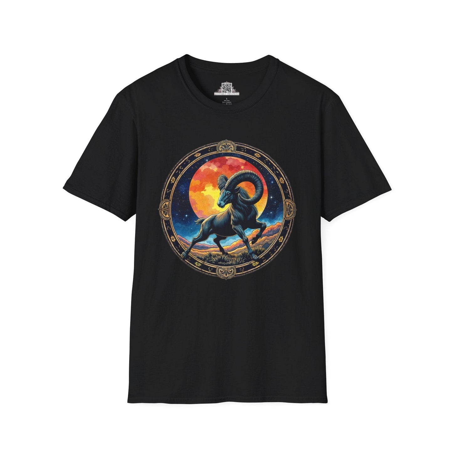 Printify T-Shirt XS / Black Aries Zodiac Astrology - T-Shirt