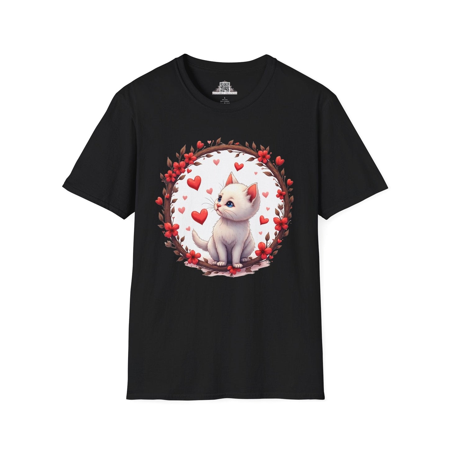 Printify T-Shirt XS / Black Fur-ever Love Kitten - Love & Fun T-Shirt