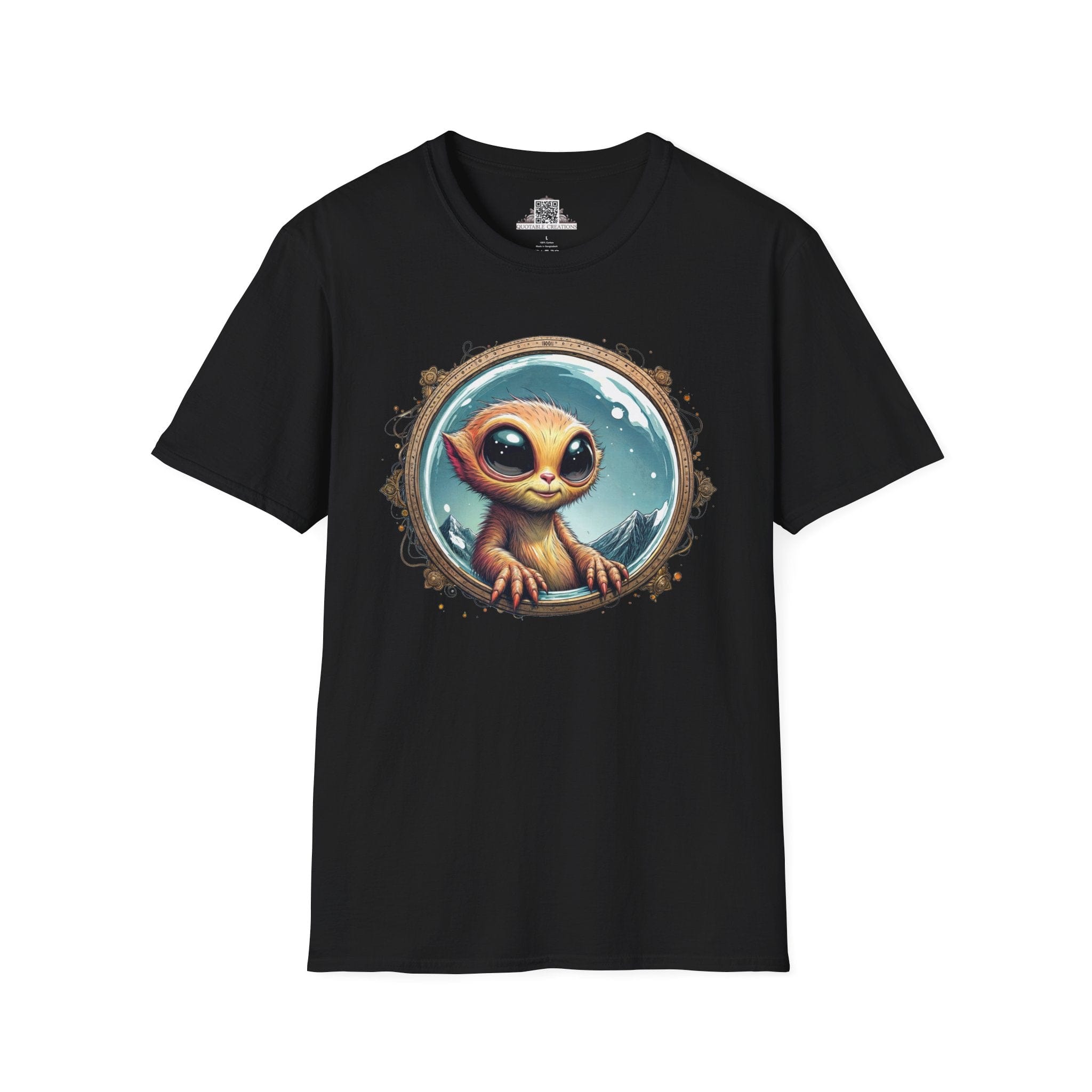 Printify T-Shirt XS / Black T-Shirt - Earthlings are Strange, But We Embrace the Weird! - Alien & Space