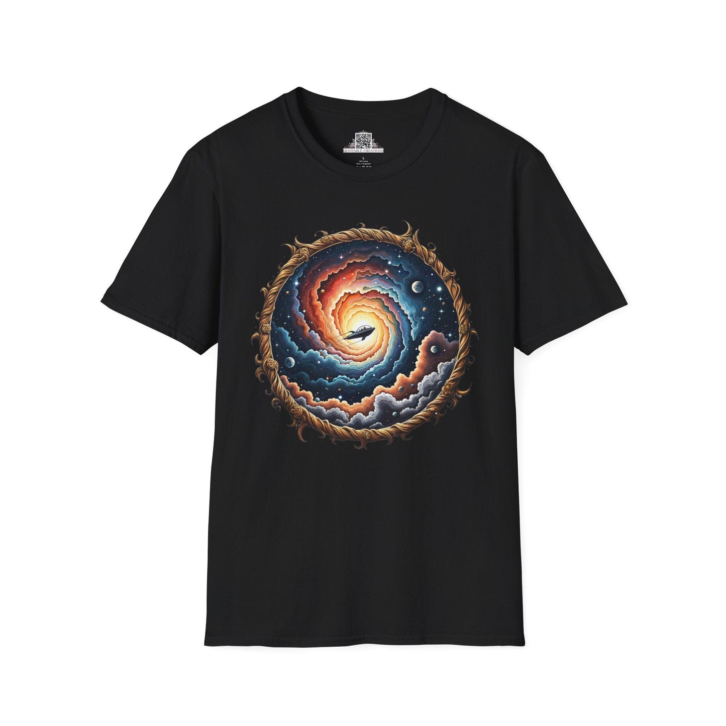 Printify T-Shirt XS / Black The Answers Are Up There UFO & Cosmic - T-Shirt