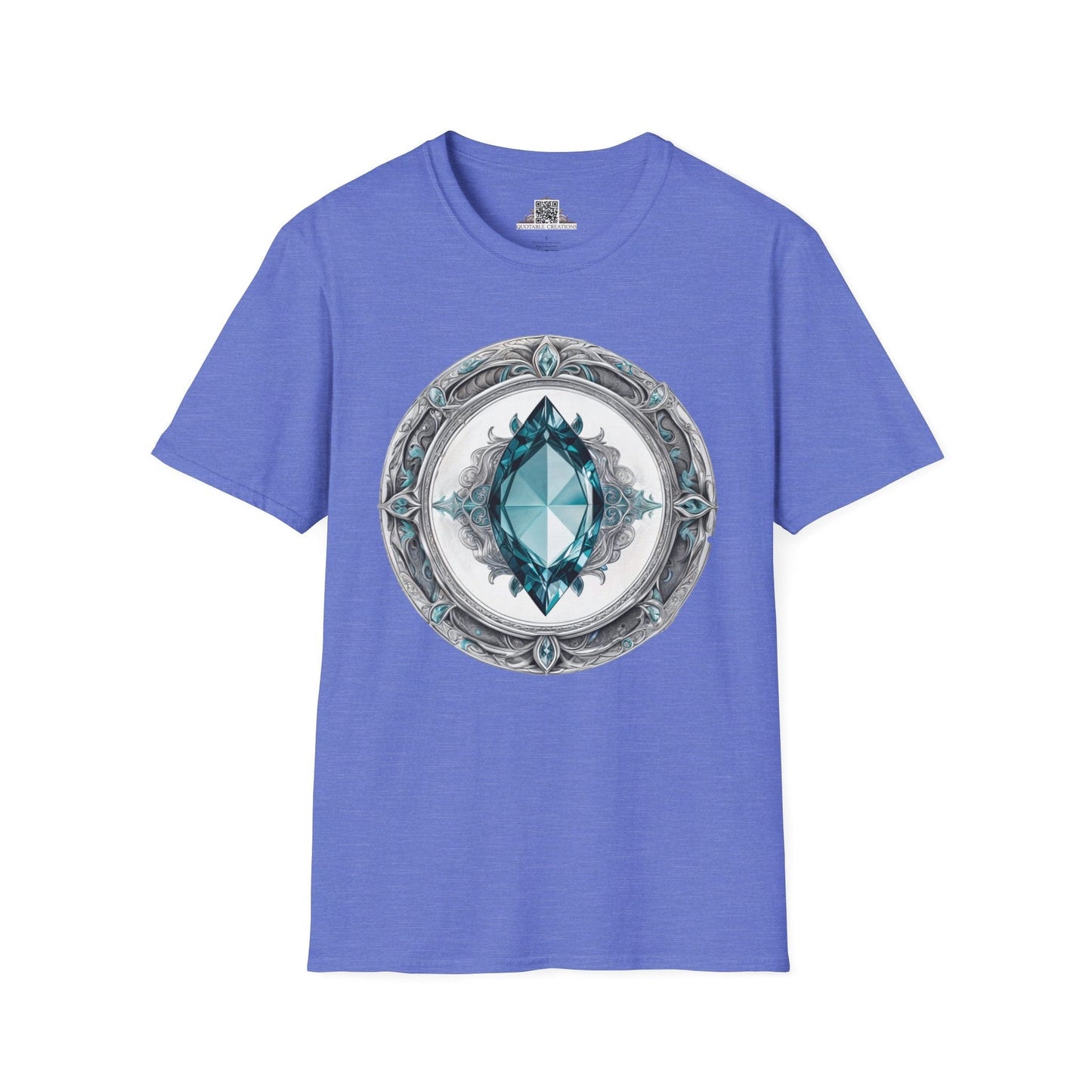 Printify T-Shirt XS / Heather Royal Aquamarine Crystals Gemstones - T-Shirt