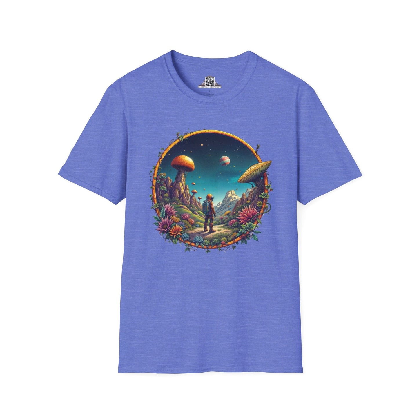 Printify T-Shirt XS / Heather Royal Cosmic Explorer UFO & Cosmic - T-Shirt