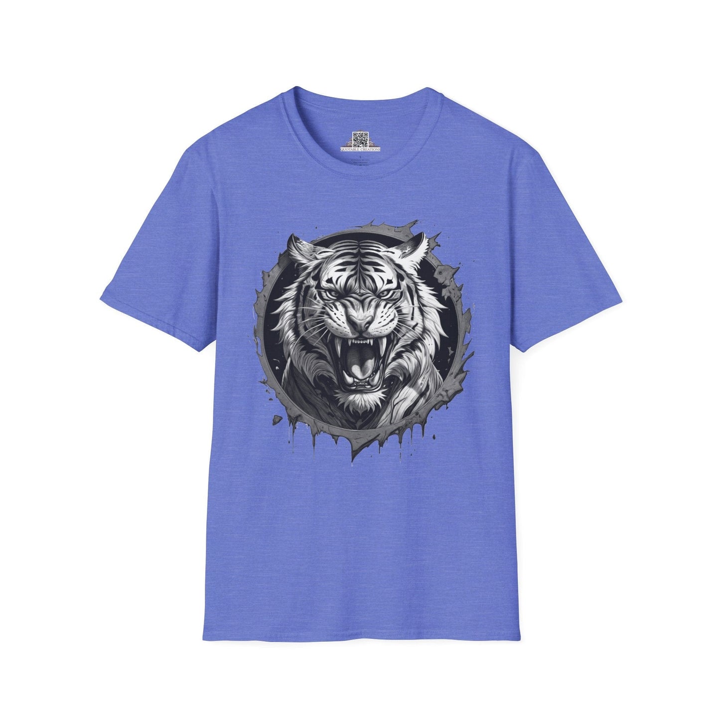 Printify T-Shirt XS / Heather Royal Tiger Wild Motivation - T-Shirt
