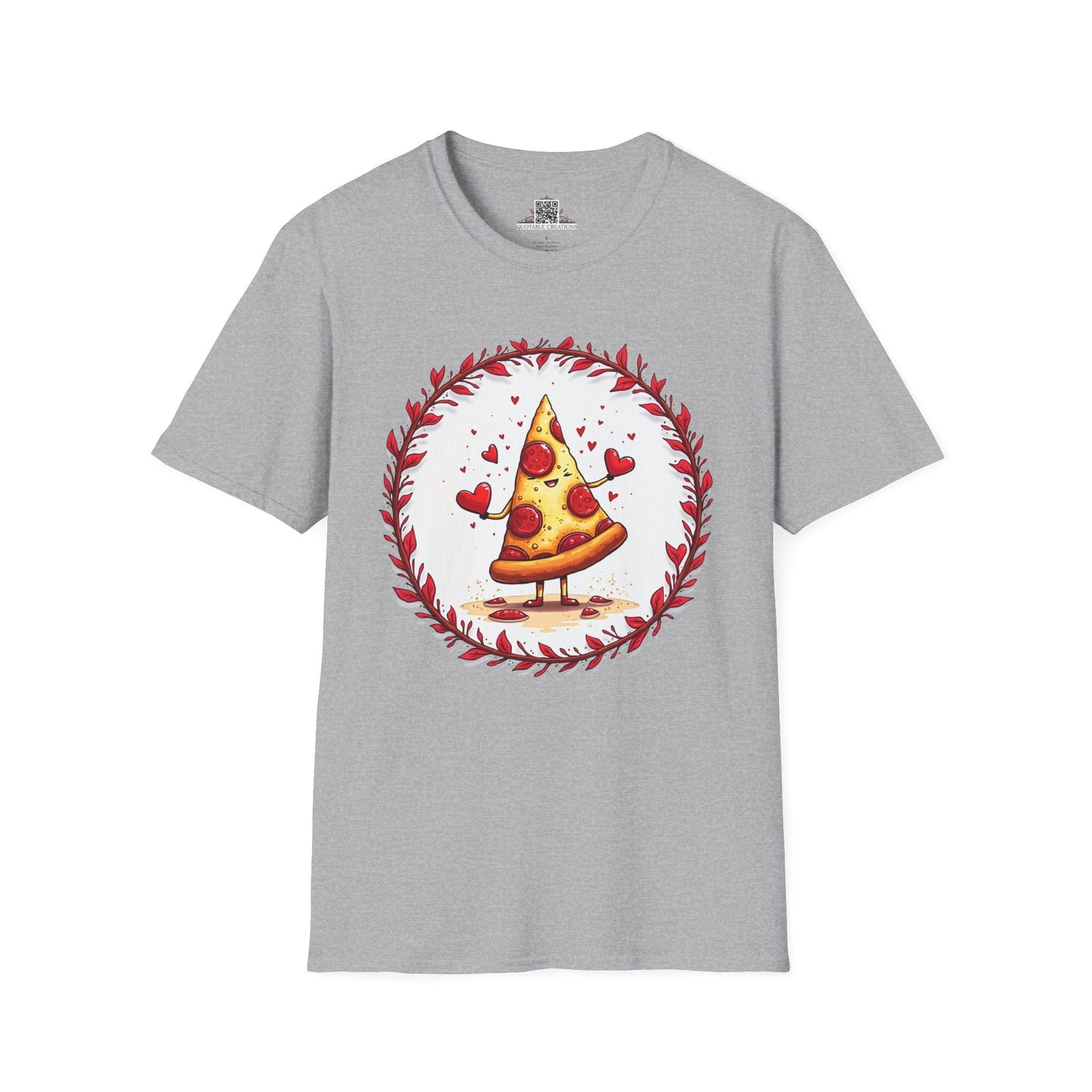 Printify T-Shirt XS / Sport Grey Love at First Bite Pizza - Love & Fun T-Shirt