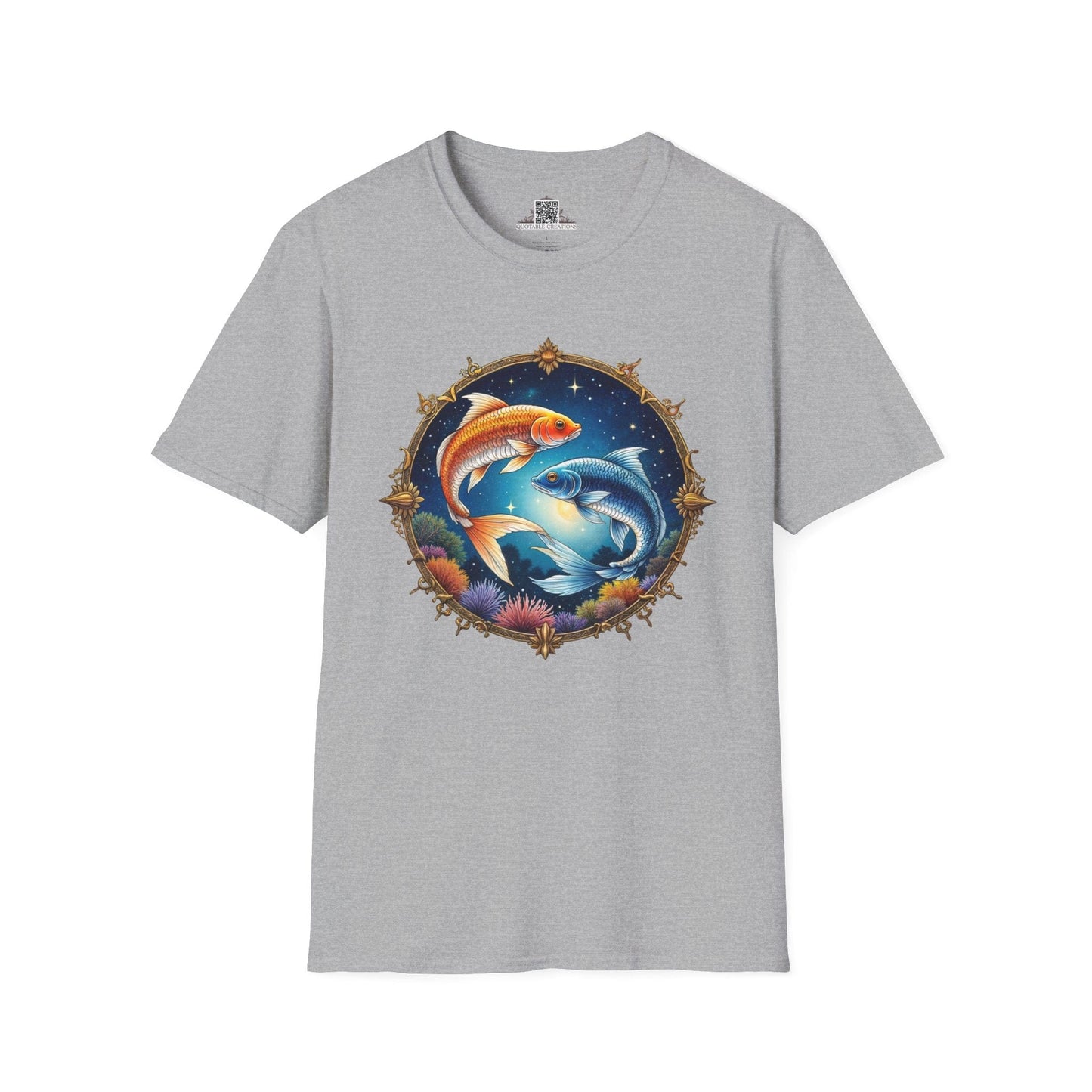 Printify T-Shirt XS / Sport Grey Pisces Zodiac Astrology - T-Shirt