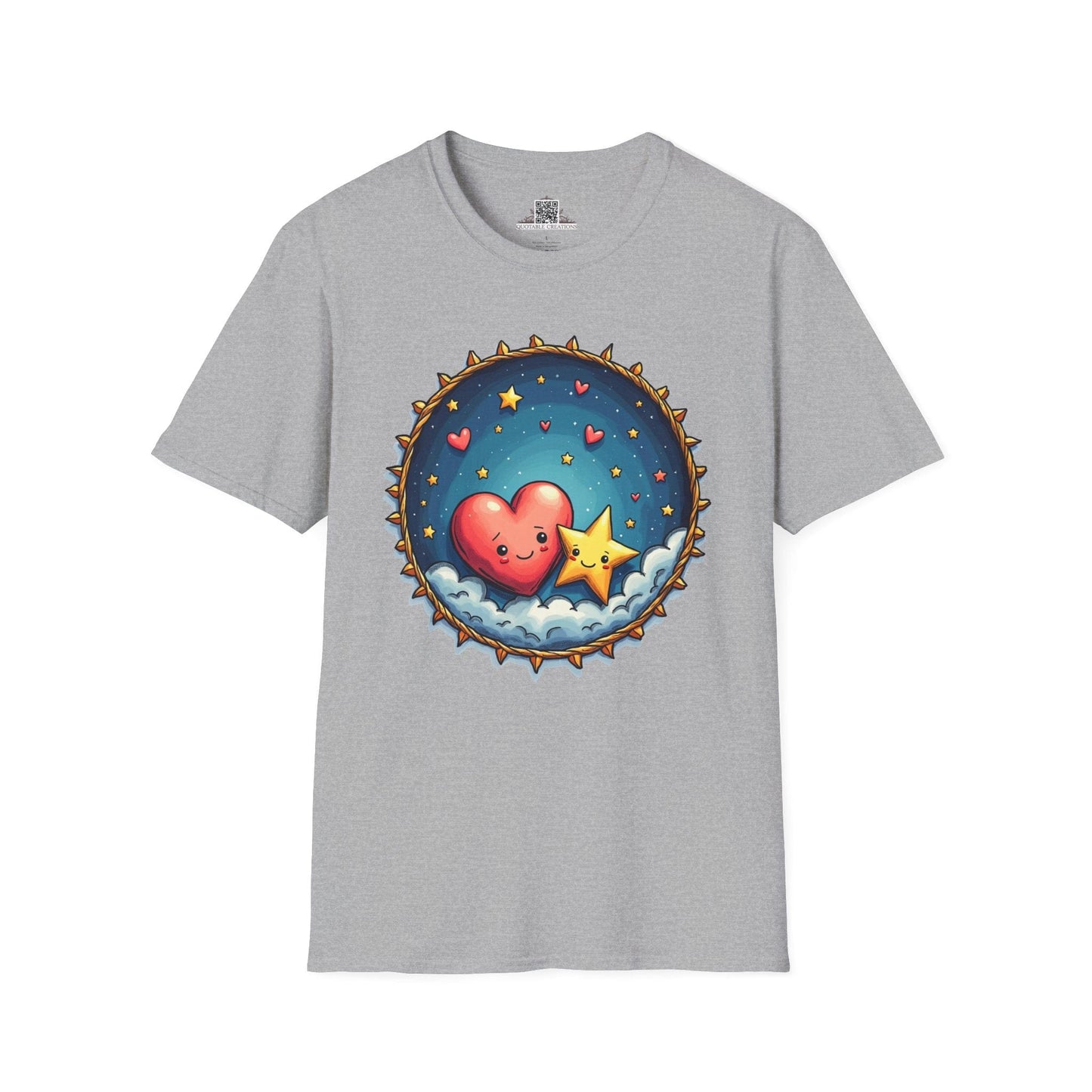 Printify T-Shirt XS / Sport Grey Sparks of Love - Love & Fun T-Shirt