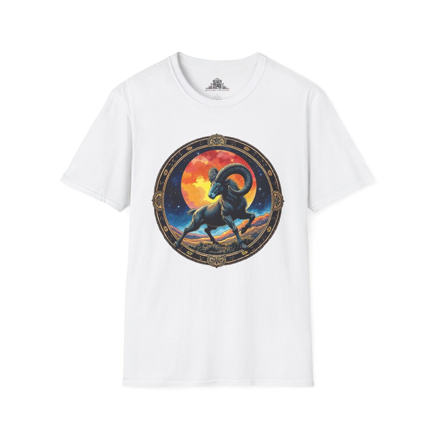 Printify T-Shirt XS / White Aries Zodiac Astrology - T-Shirt