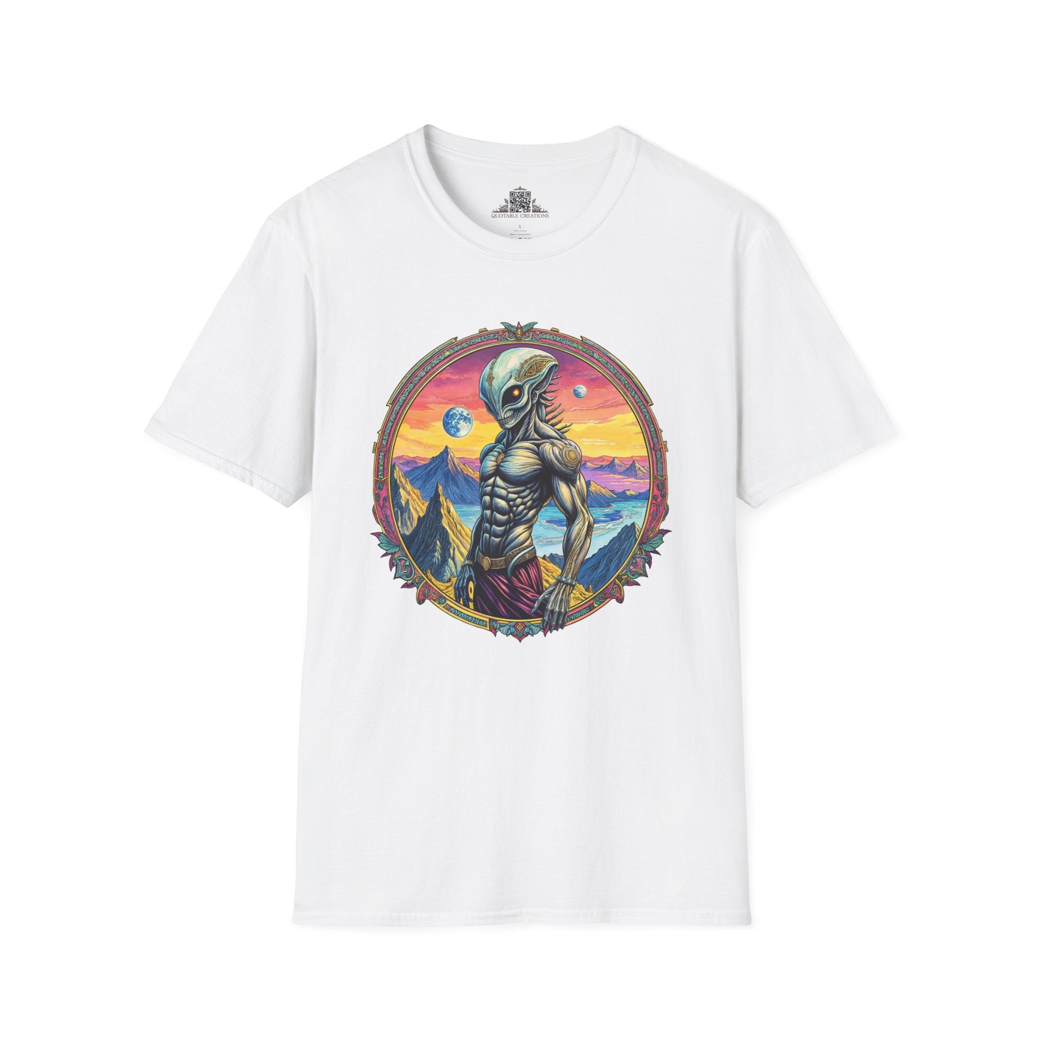 Printify T-Shirt XS / White T-Shirt - Adventures Beyond the Stars Await - Let’s Blast Off - Alien & Space