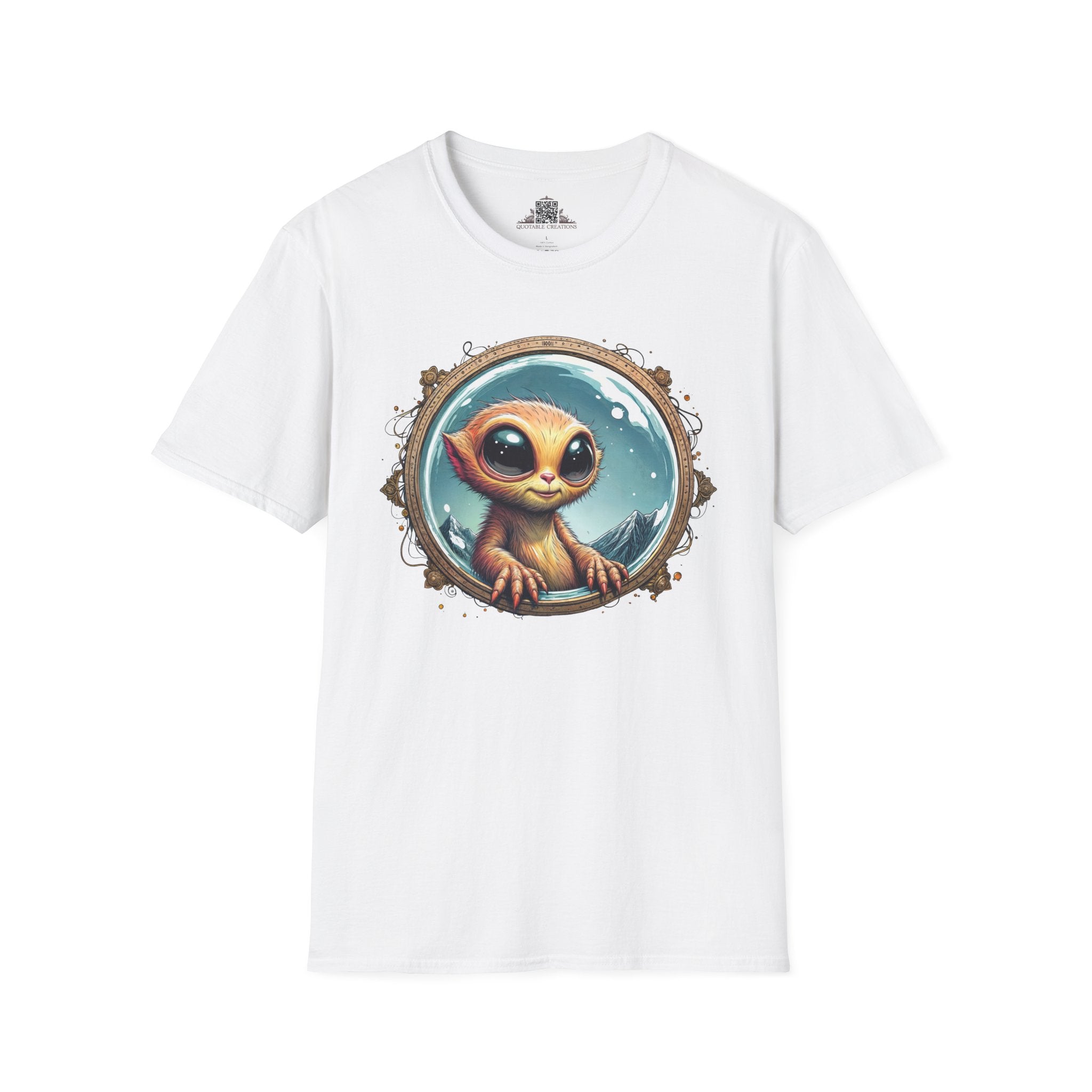 Printify T-Shirt XS / White T-Shirt - Earthlings are Strange, But We Embrace the Weird! - Alien & Space