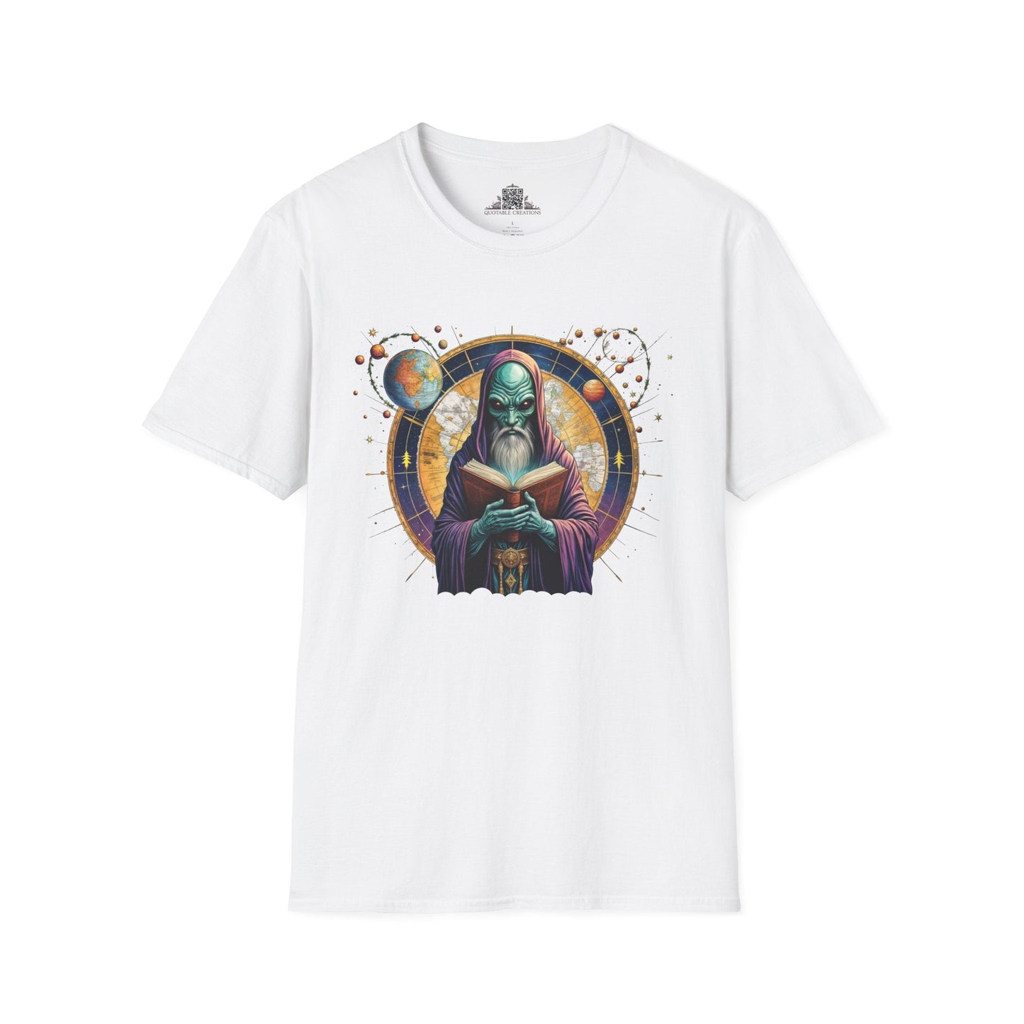 Printify T-Shirt XS / White T-Shirt - Intergalactic Mystery What's Behind Door Number 3 - Alien & Space