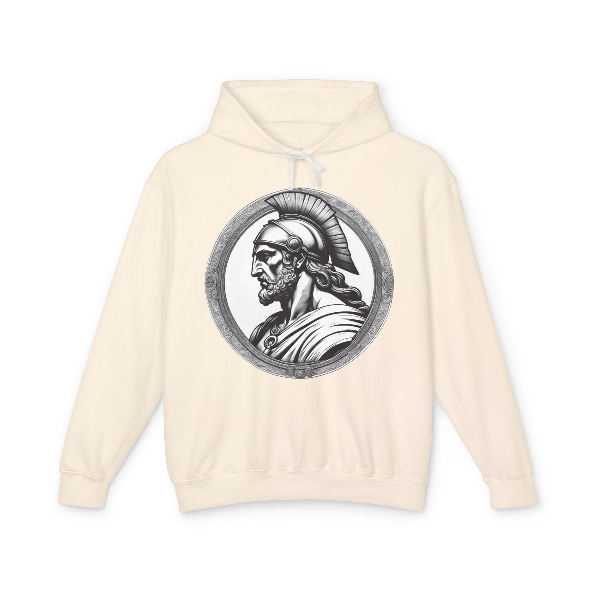 Achilles Heroes & Quests - Lightweight Hoodie Hoodie Printify S Ivory