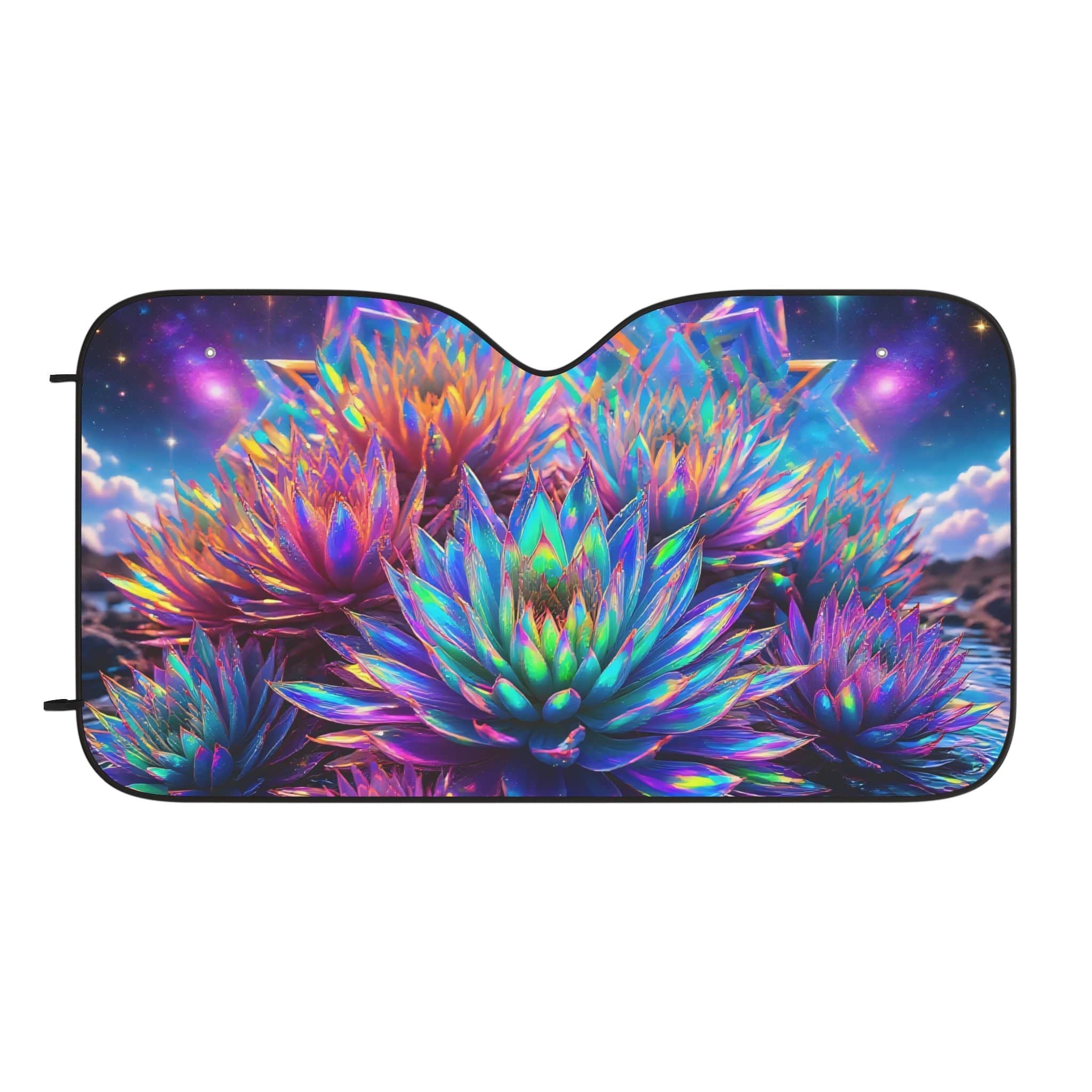 Printify Accessories 30'' × 55'' (1pc) Colorful Succulent Car Sun Shades | UV Protection, Auto Accessory, Decorative Windshield Cover, Summer Essentials, Gift Idea