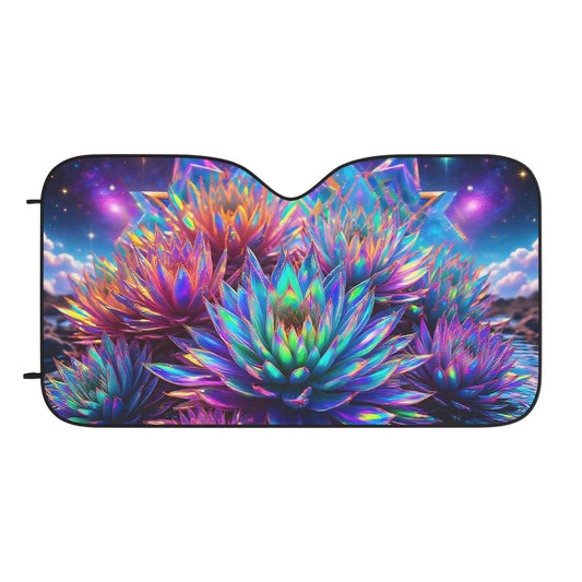 Printify Accessories 30'' × 55'' (1pc) Colorful Succulent Car Sun Shades | UV Protection, Auto Accessory, Decorative Windshield Cover, Summer Essentials, Gift Idea