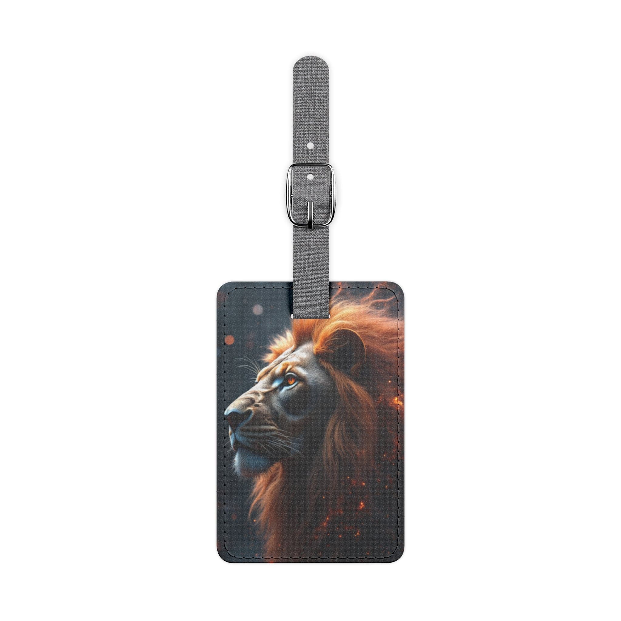 Printify Accessories One size / Rectangle Majestic Lion Luggage Tag, Unique Travel Accessory for Adventure Seekers, Perfect Gift for Travelers, Holiday Travel Essentials