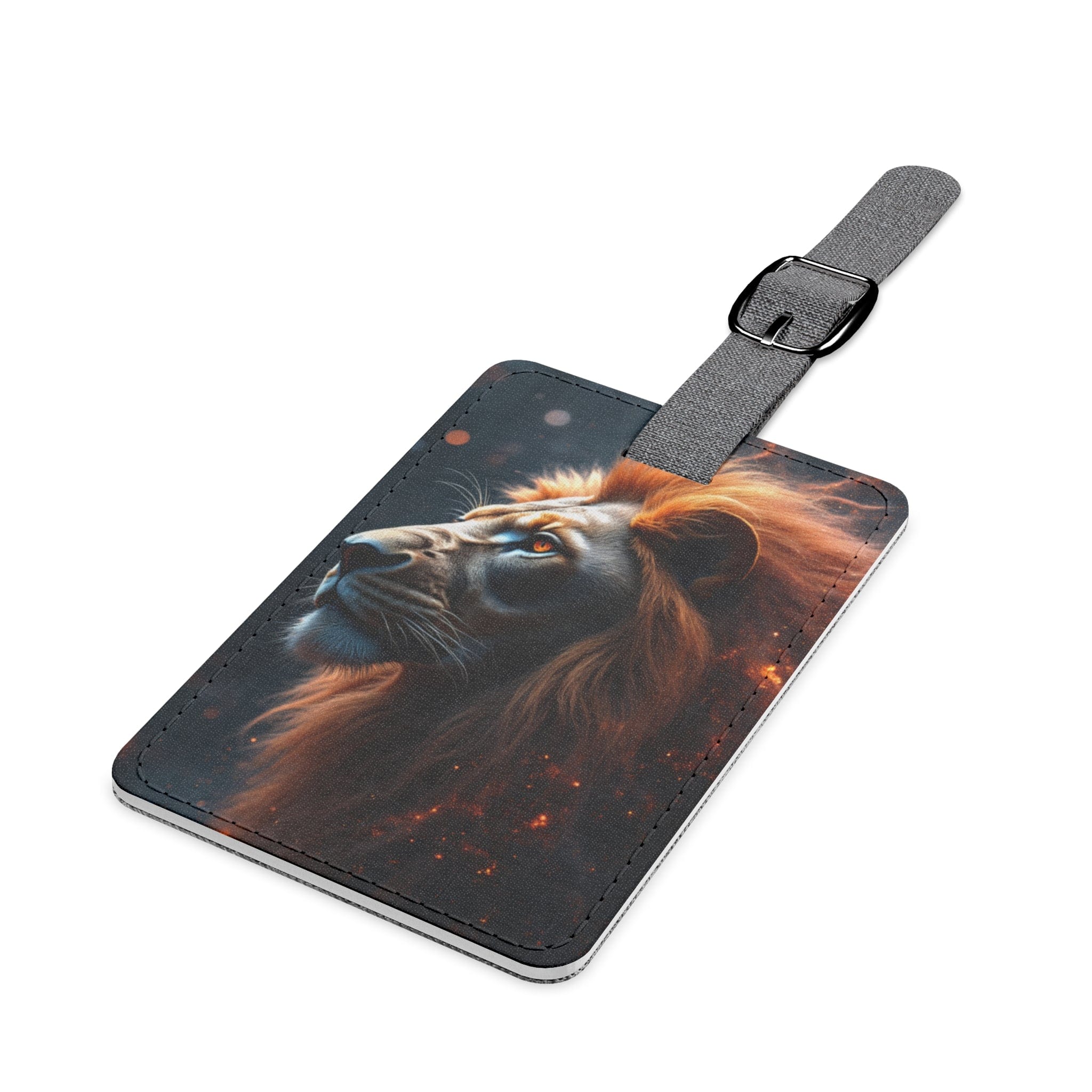 Printify Accessories One size / Rectangle Majestic Lion Luggage Tag, Unique Travel Accessory for Adventure Seekers, Perfect Gift for Travelers, Holiday Travel Essentials