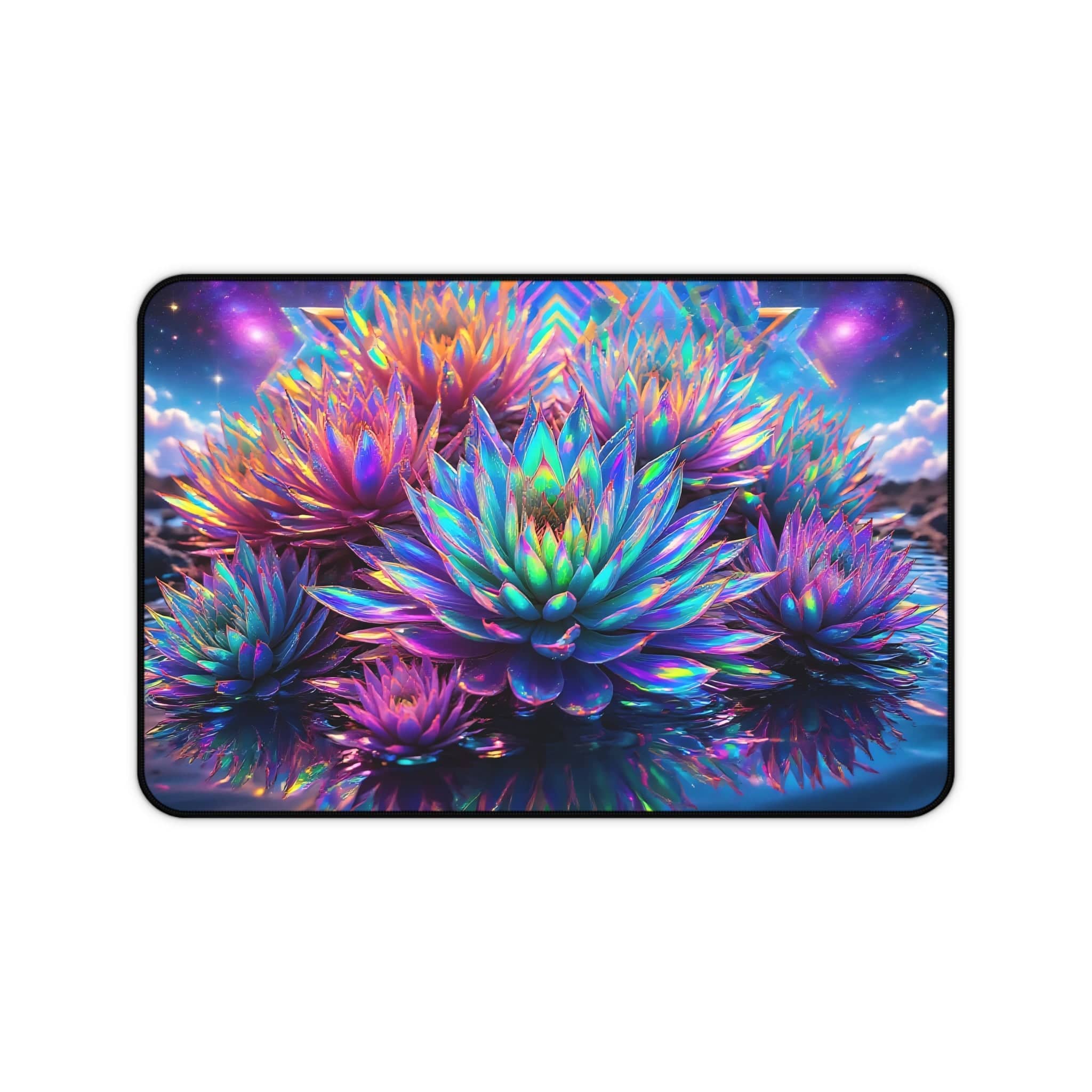 Printify Home Decor 12" × 18" Vibrant Floral Desk Mat for Home Office, Gamer Mouse Pad, Colorful Workspace Decor, Eco-Friendly Gift, Office Accessories