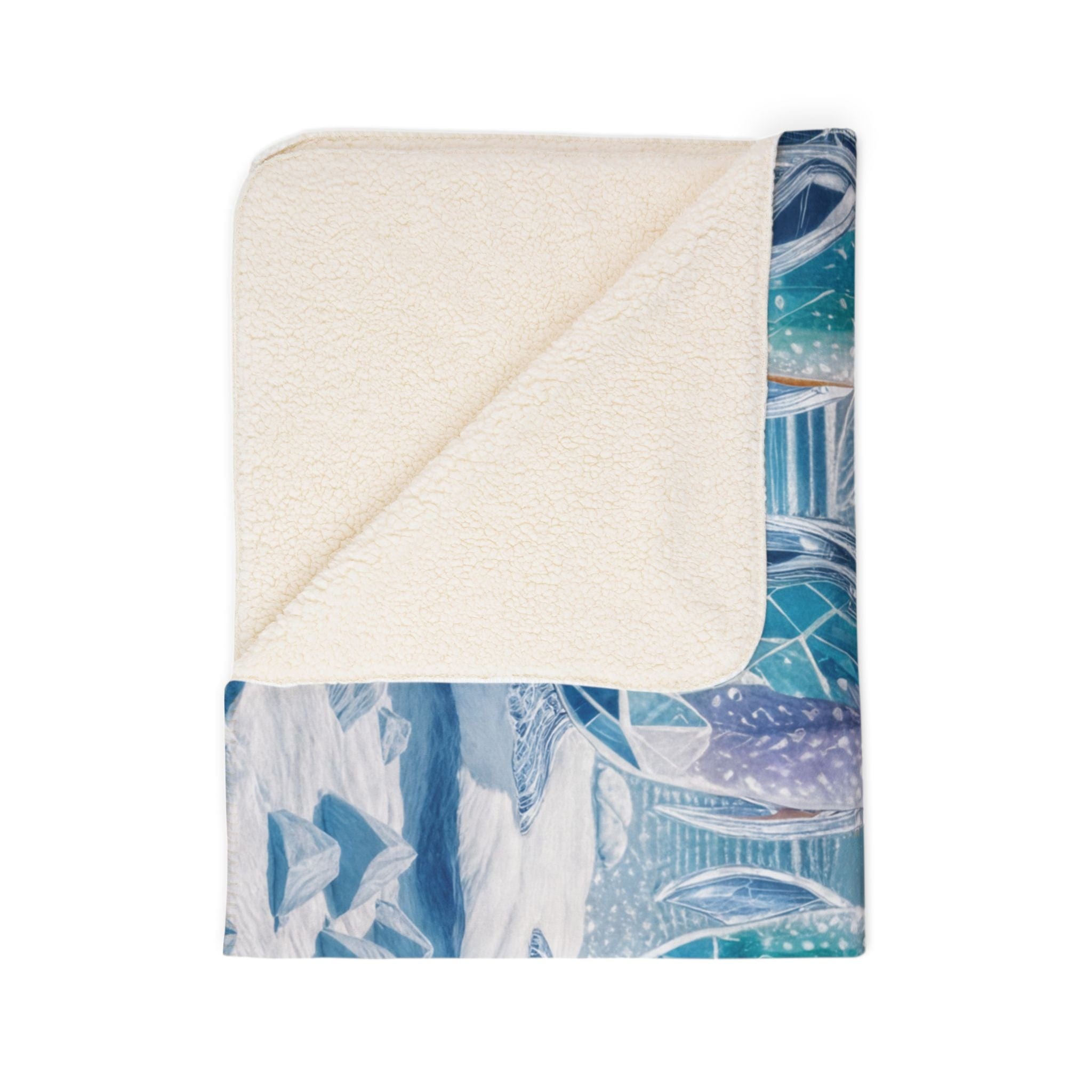 Printify Home Decor 50" × 60" / Beige Crystal Penguins - Sherpa Blanket