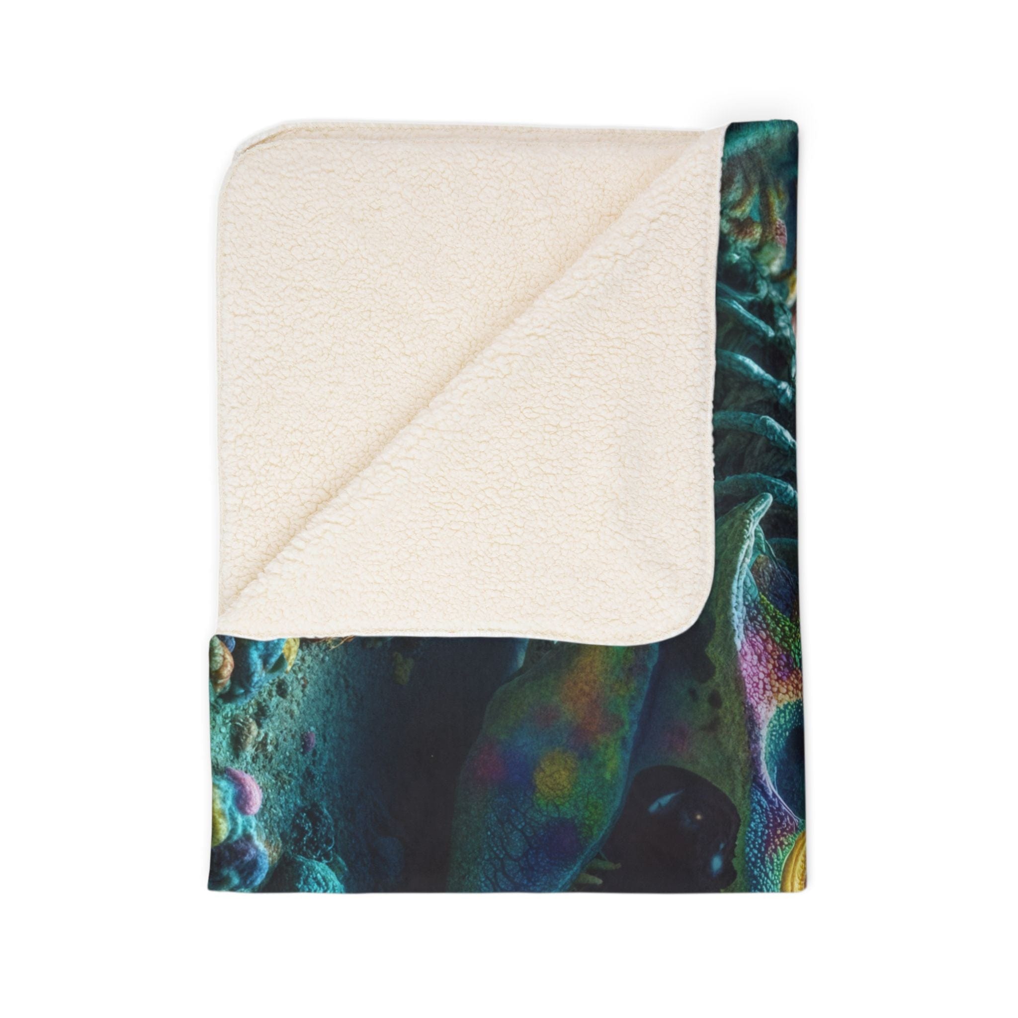 Printify Home Decor 50" × 60" / Beige Dragon Bones Underwater - Sherpa Blanket