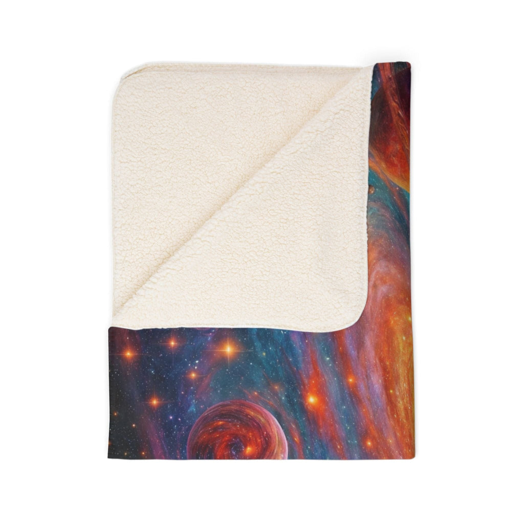 Printify Home Decor 50" × 60" / Beige Mythic Orbit Galaxy - Sherpa Blanket