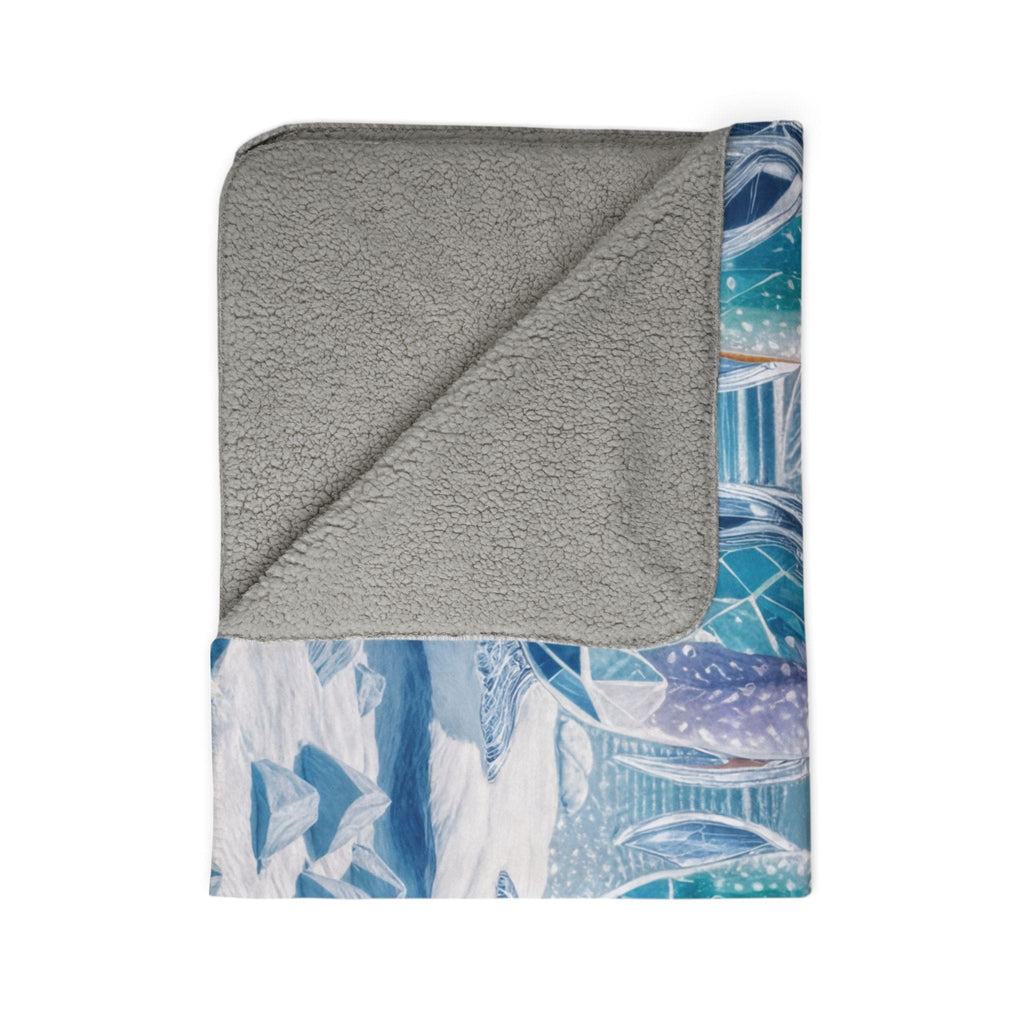 Printify Home Decor Crystal Penguins - Sherpa Blanket